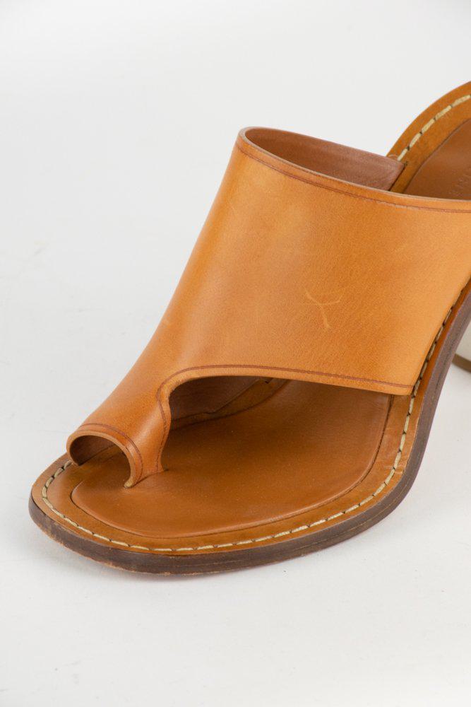Céline Metal Heel Leather Sandal