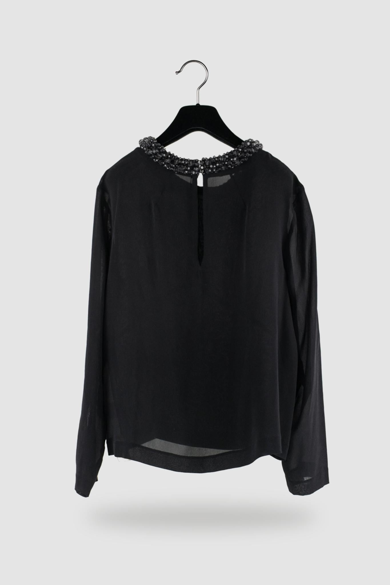 Dries Van Noten Beaded Collar Blouse