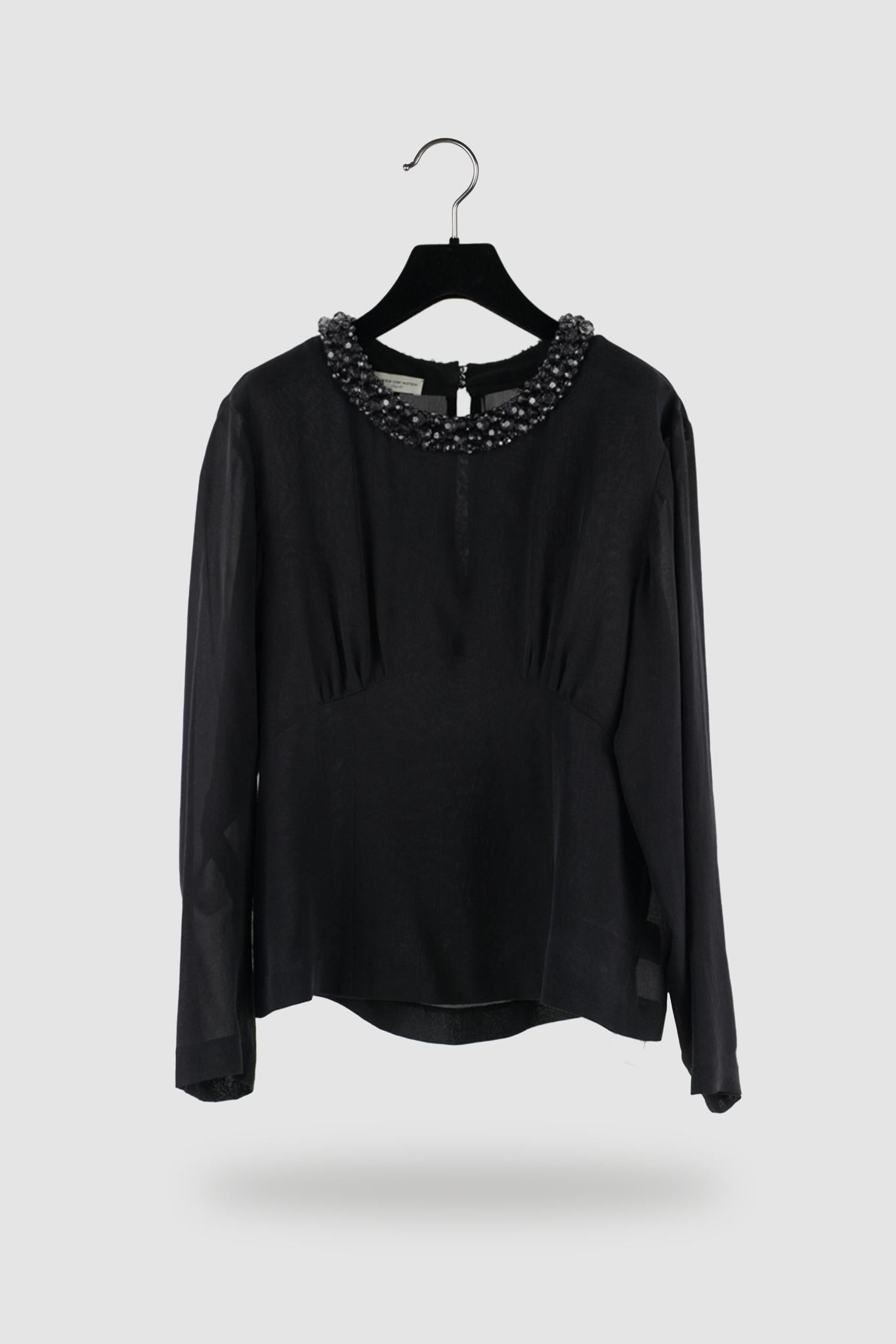 Dries Van Noten Beaded Collar Blouse