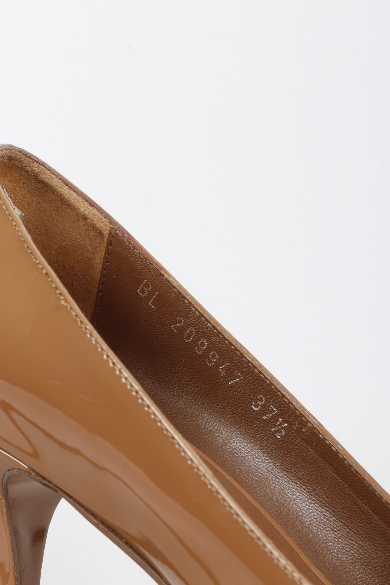 Yves Saint Laurent Tan Patent Pumps