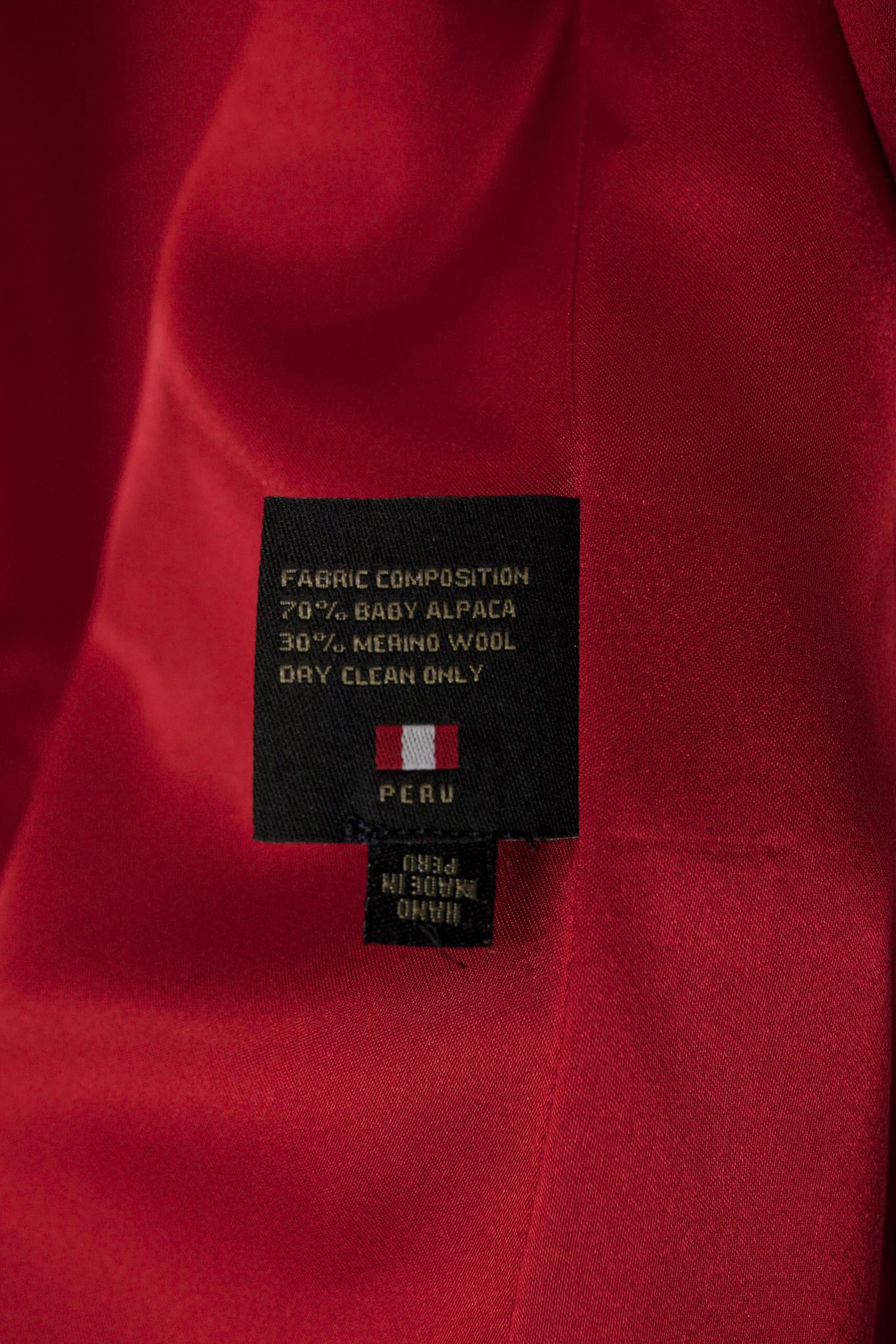 Bojana Sentaler Red Alpaca Duffle Coat