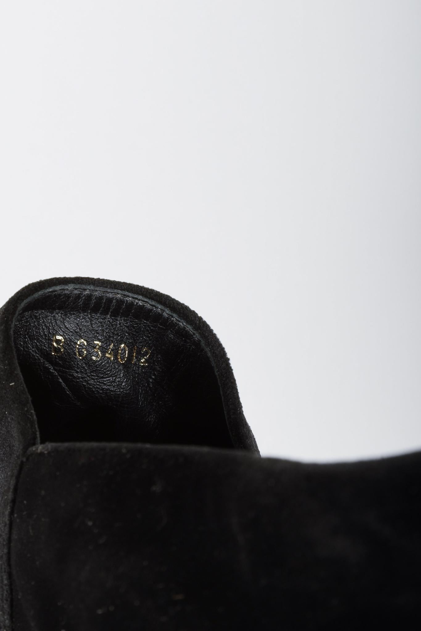 Chanel Black Velvet Logo Espadrilles