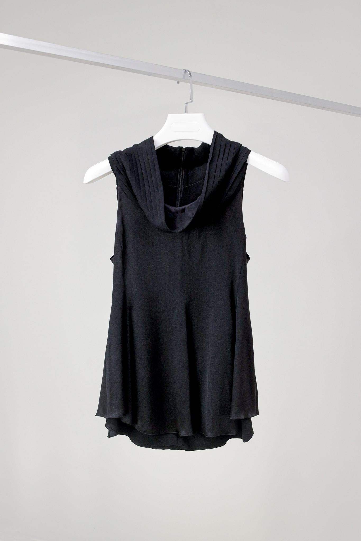 Emporio Armani Pleated Cowl Neck Top
