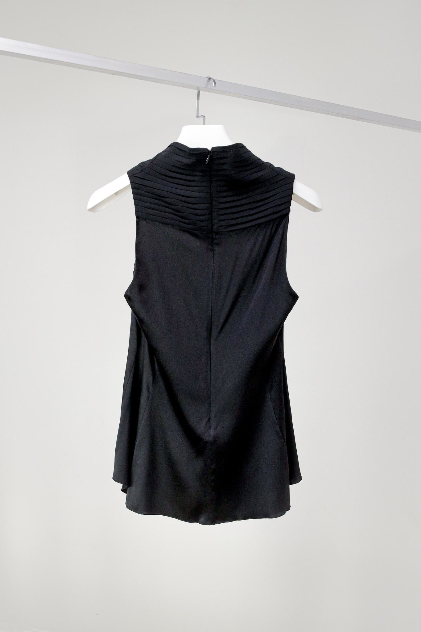 Emporio Armani Pleated Cowl Neck Top
