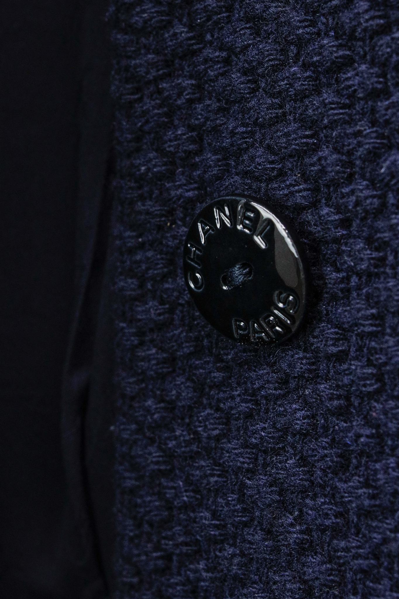 Chanel Navy Wool Mod Coat