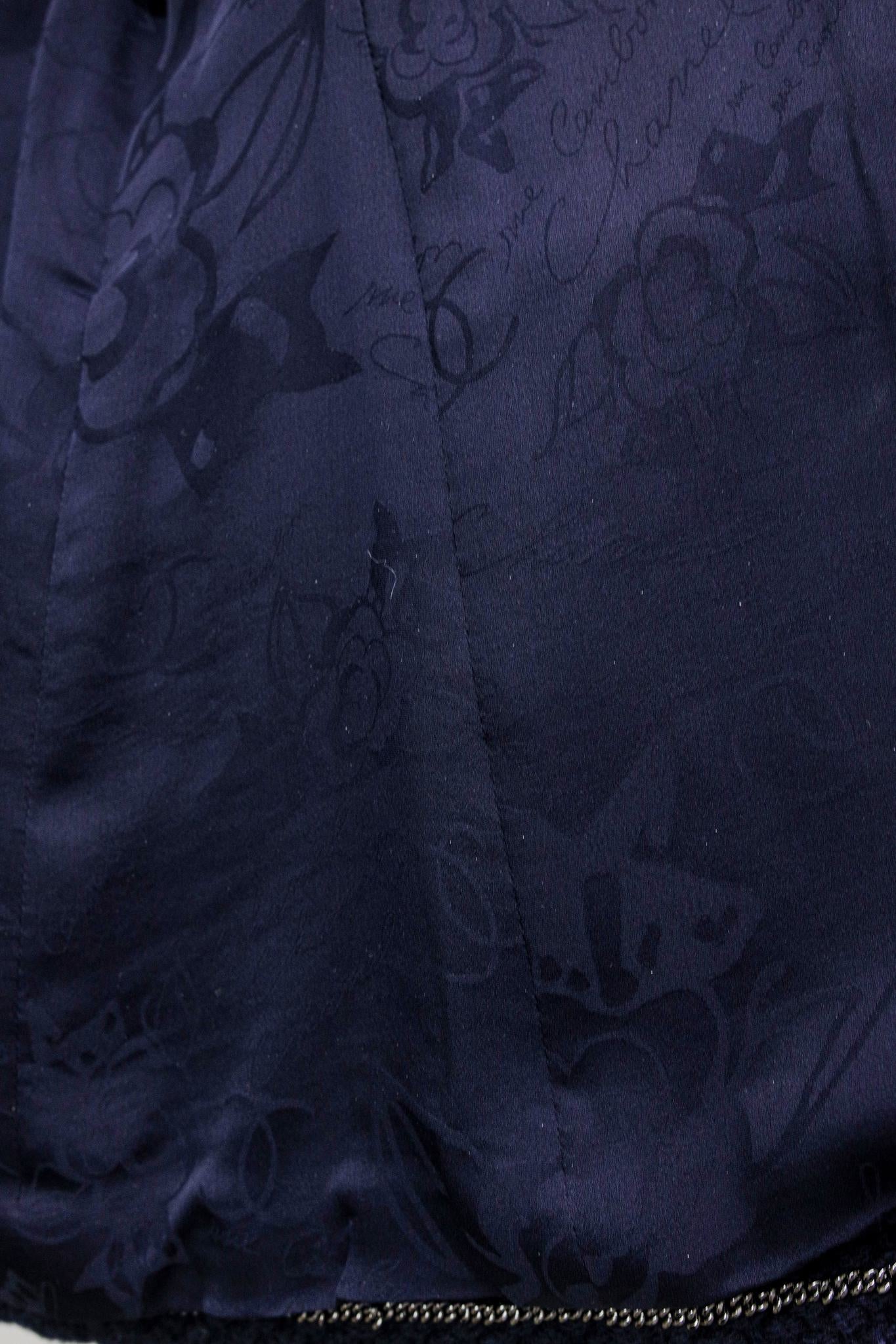 Chanel Navy Wool Mod Coat