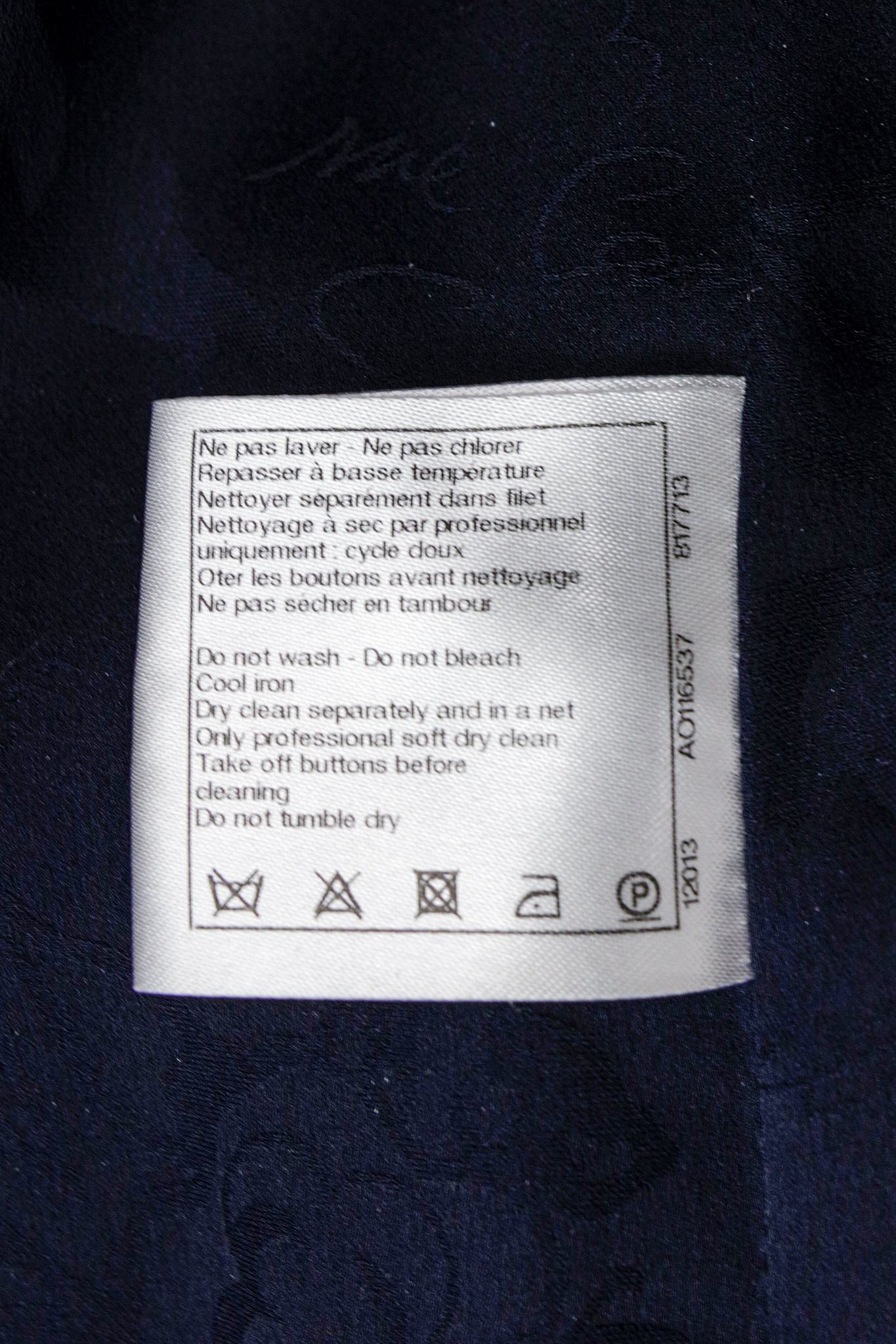 Chanel Navy Wool Mod Coat