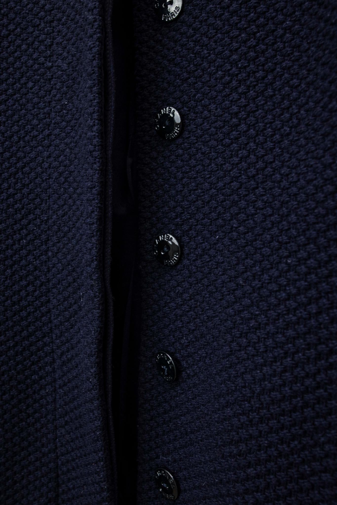 Chanel Navy Wool Mod Coat