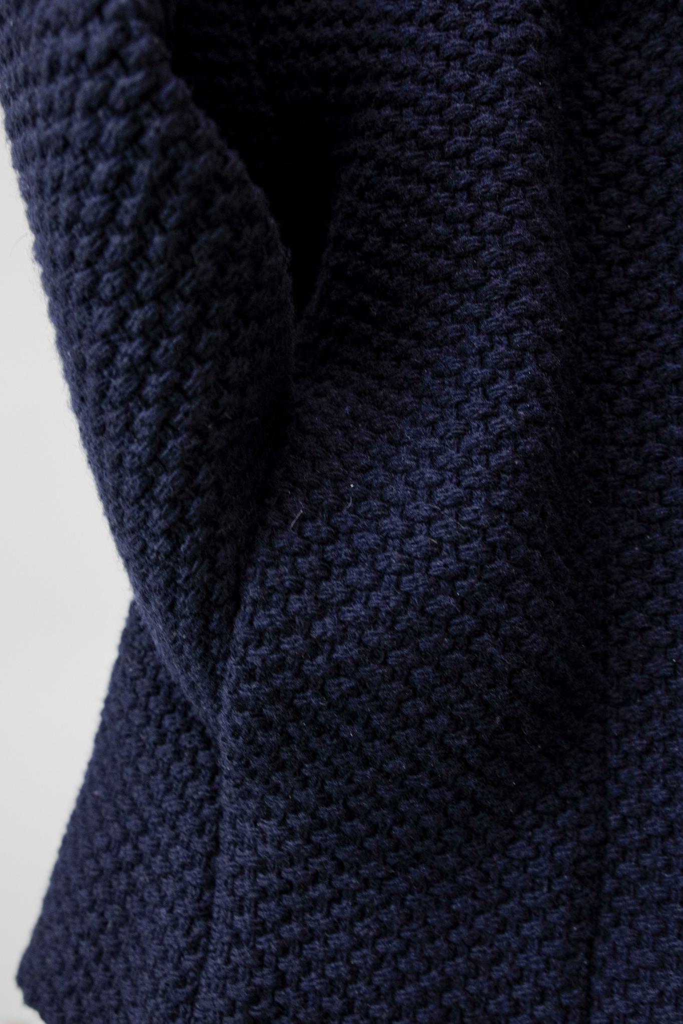 Chanel Navy Wool Mod Coat