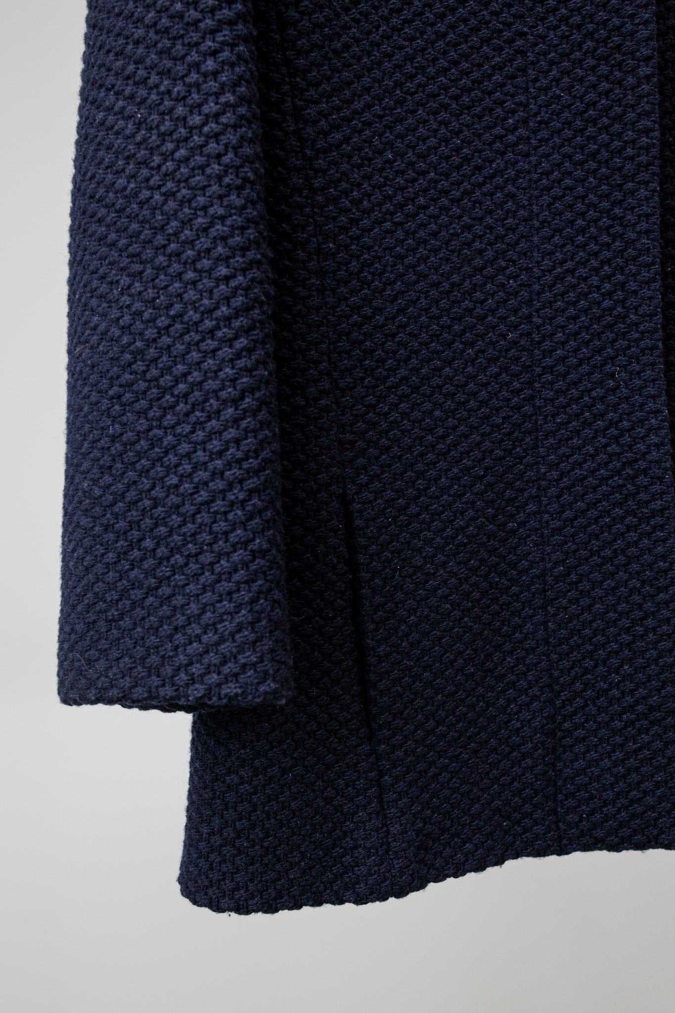 Chanel Navy Wool Mod Coat
