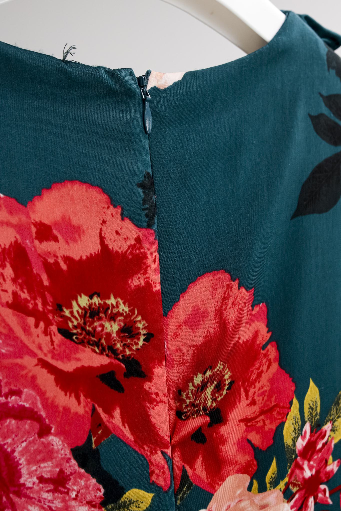 Misa Los Angeles Santana Green Floral Midi Dress