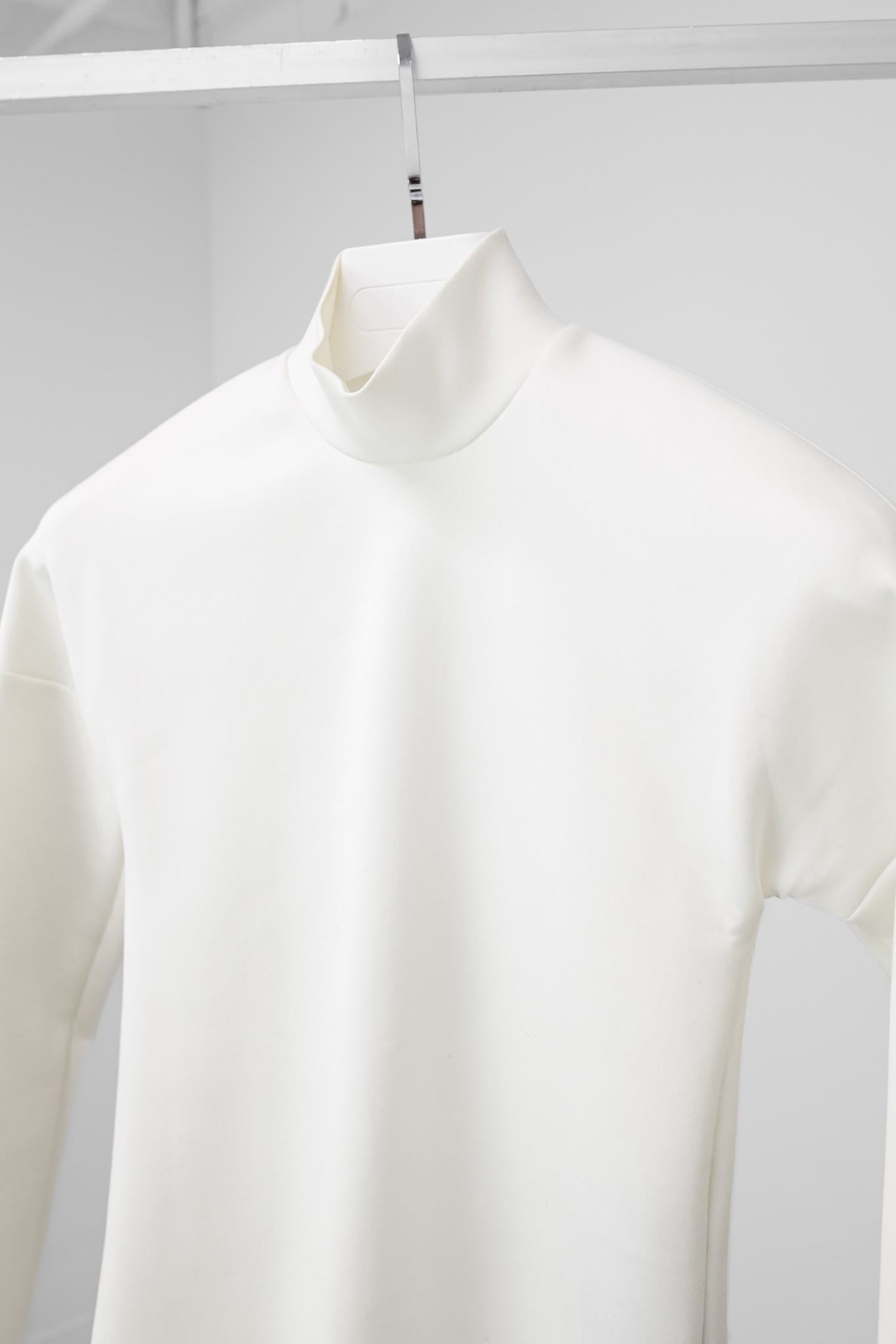 Marie Saint Pierre White Neoprene Turtleneck