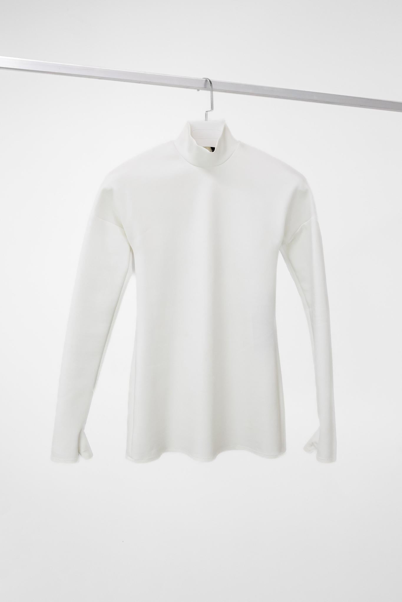 Marie Saint Pierre White Neoprene Turtleneck