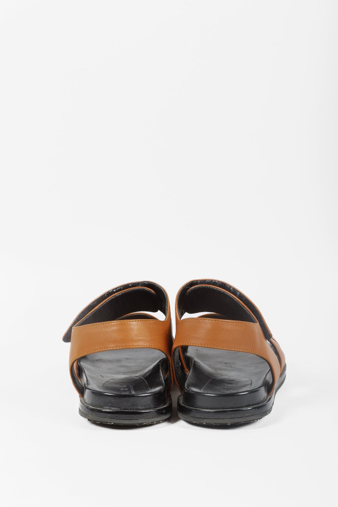 Marni Fussbett Brown Leather Sandals
