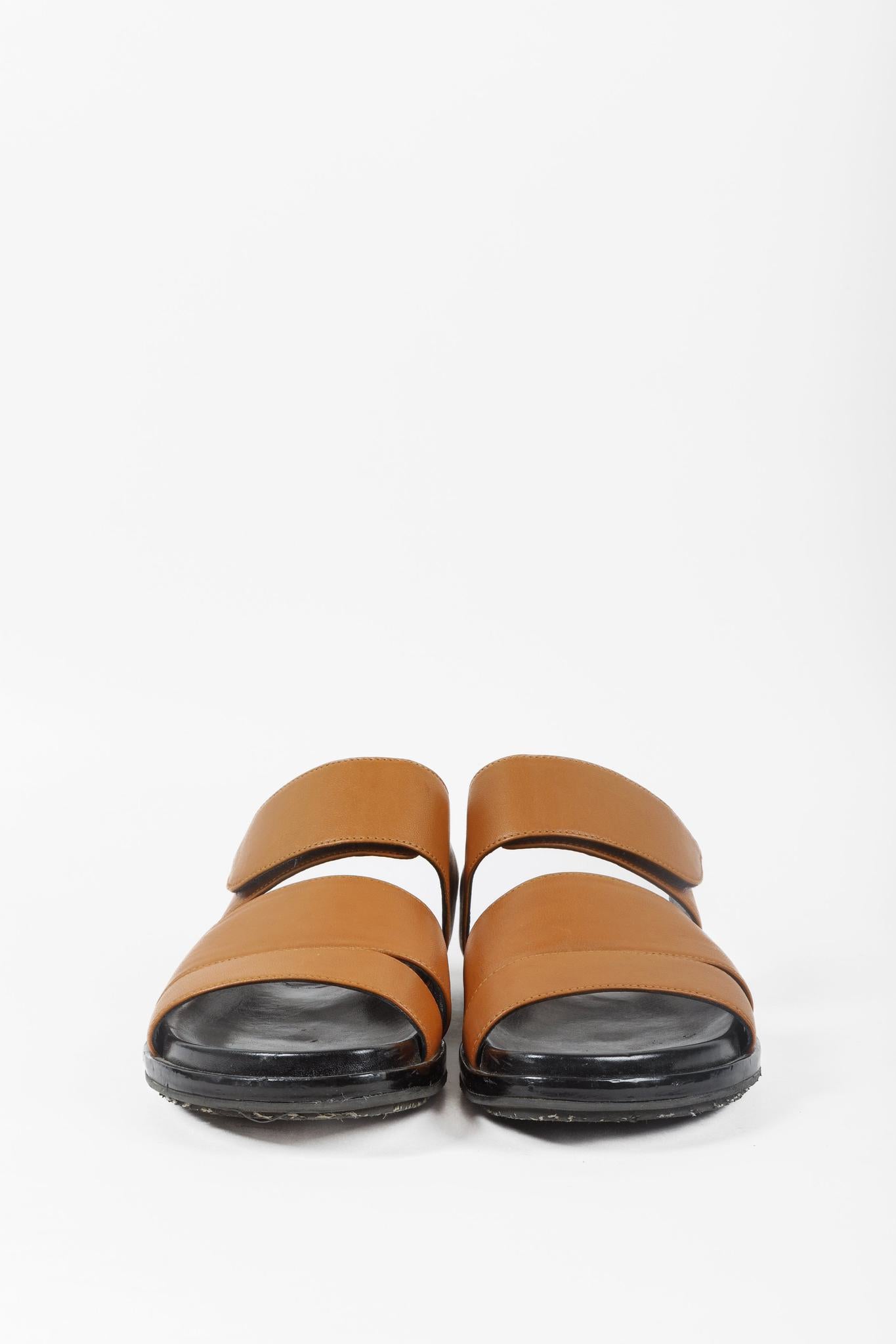 Marni Fussbett Brown Leather Sandals