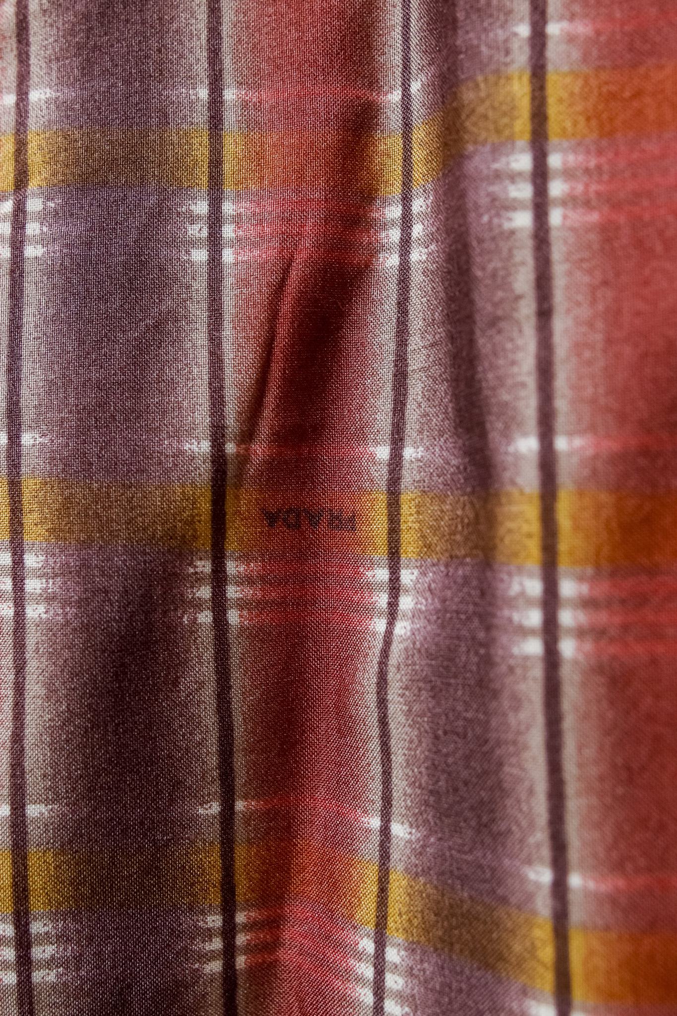 Prada Sleeveless Plaid Button-Up