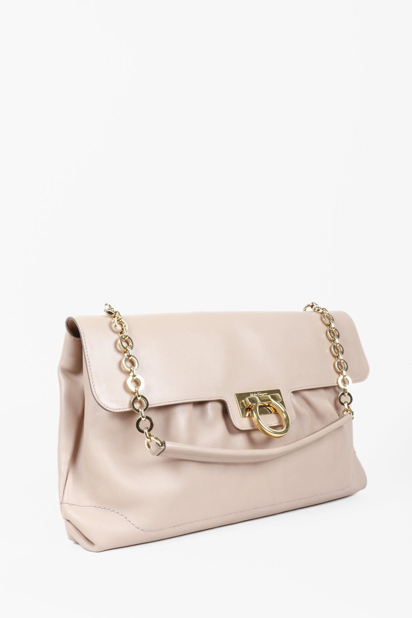 Salvatore Ferragamo Mauve Shoulder Flap Bag
