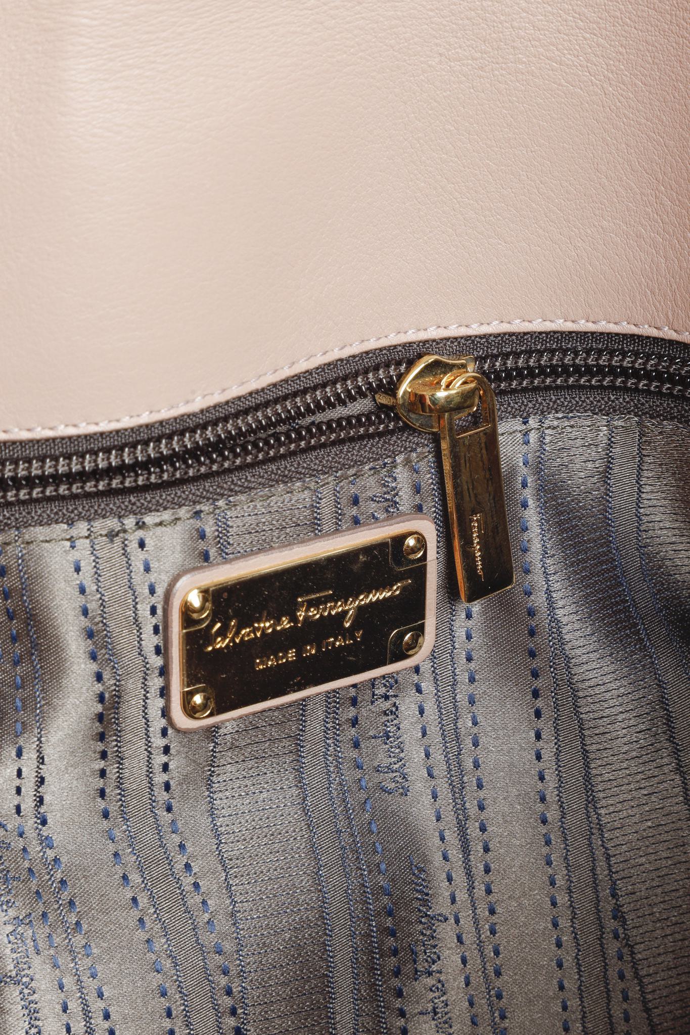 Salvatore Ferragamo Mauve Shoulder Flap Bag