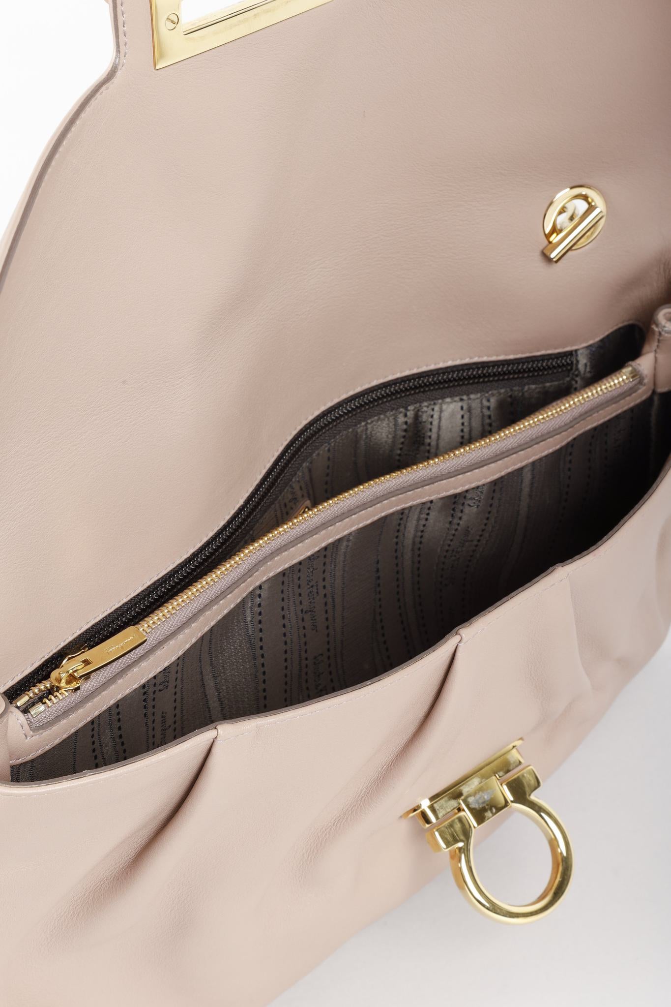 Salvatore Ferragamo Mauve Shoulder Flap Bag