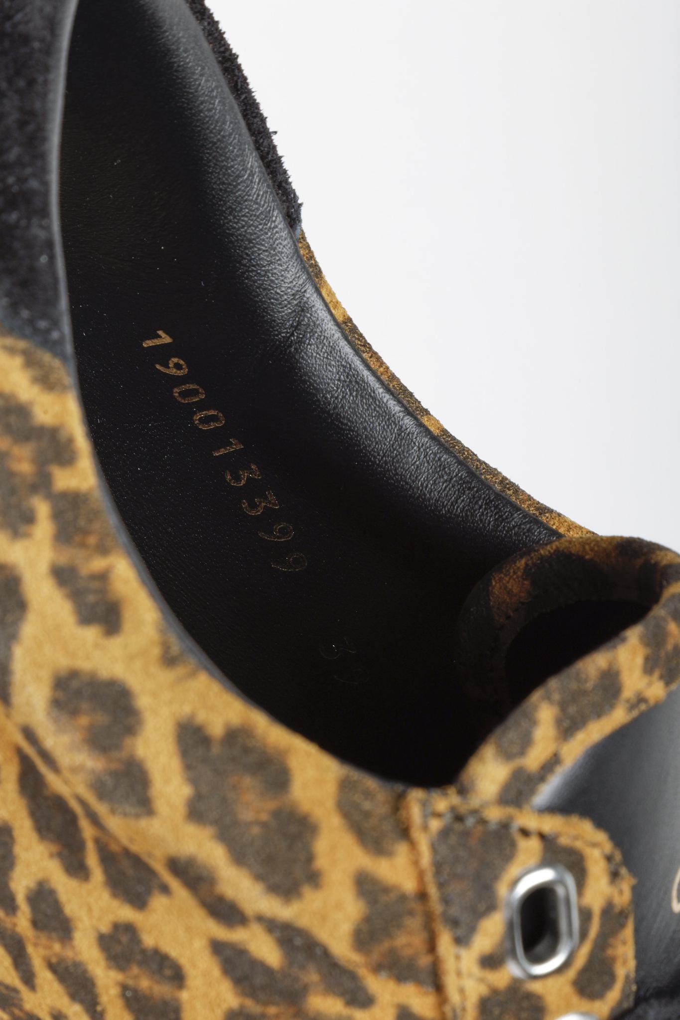 Celine Triomphe Leopard Low-Top Sneakers