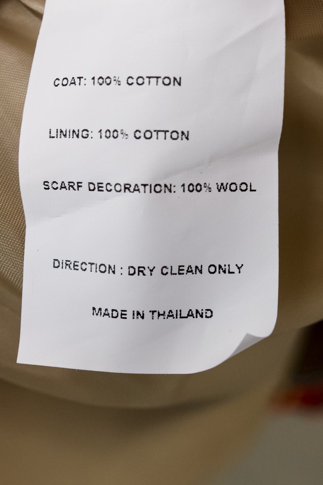 Dry Clean Only Reworked Scarf Panel Trench