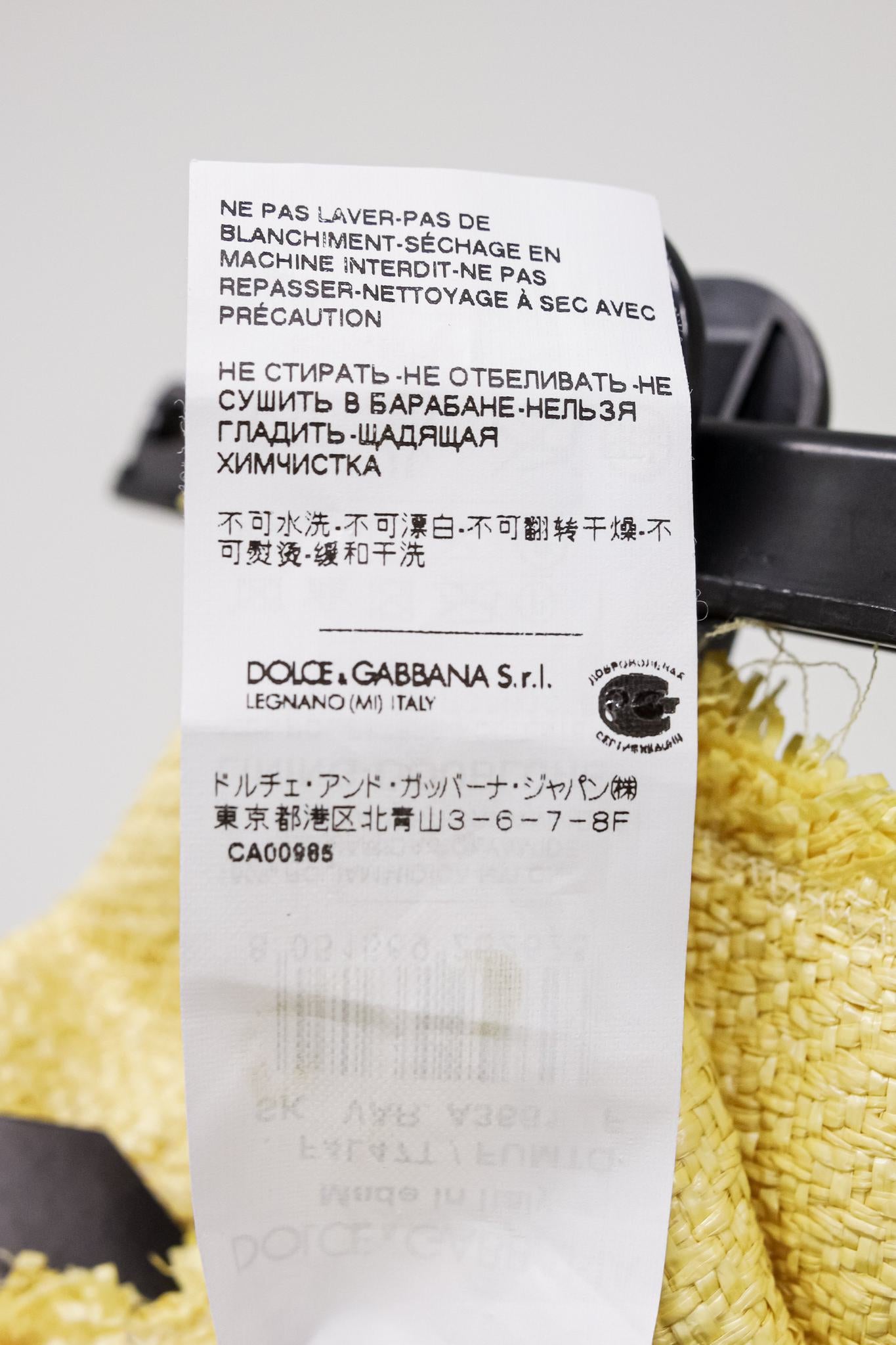 Dolce & Gabbana Straw Yellow Pencil Skirt