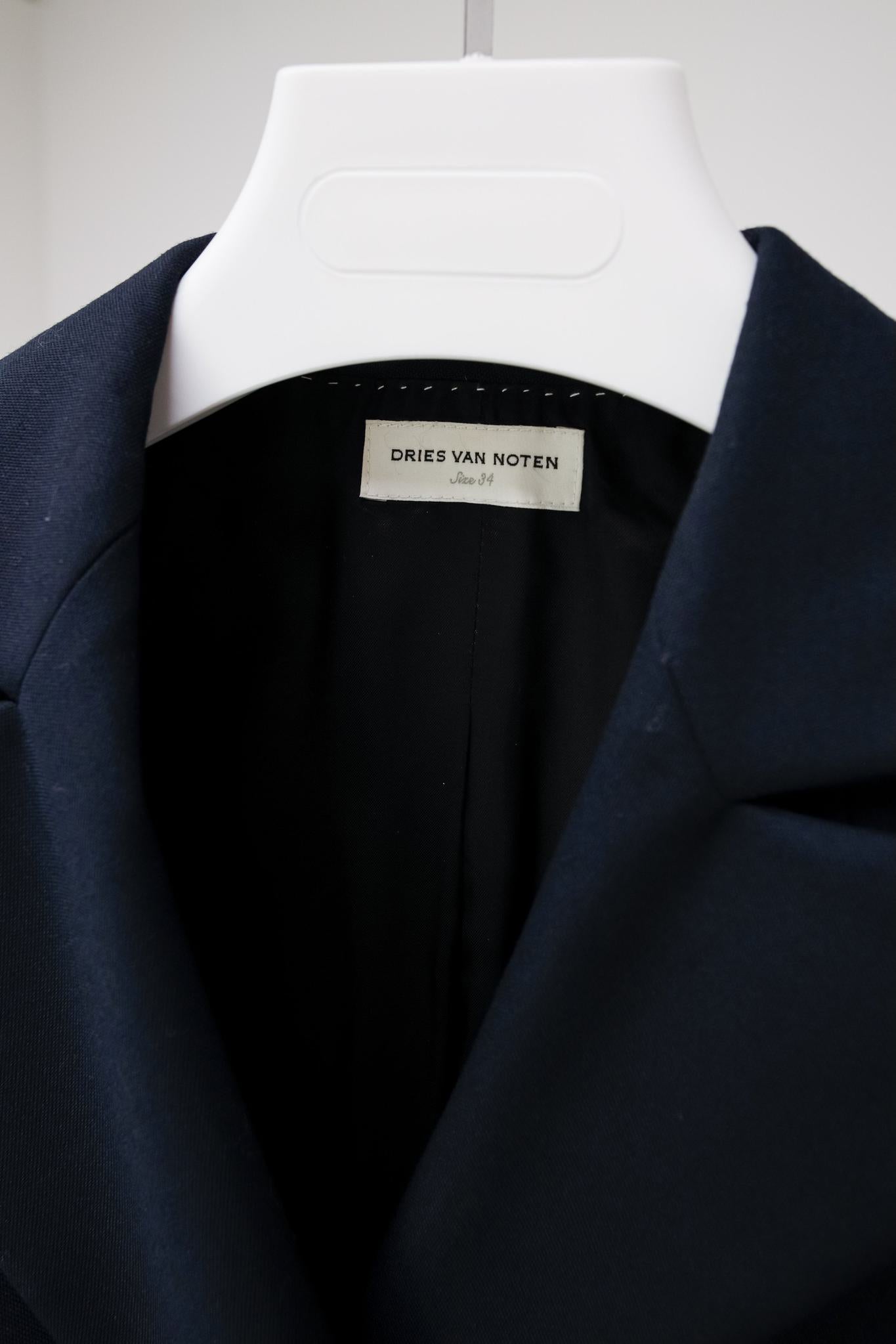 Dries Van Noten Double Breasted Wool Blazer