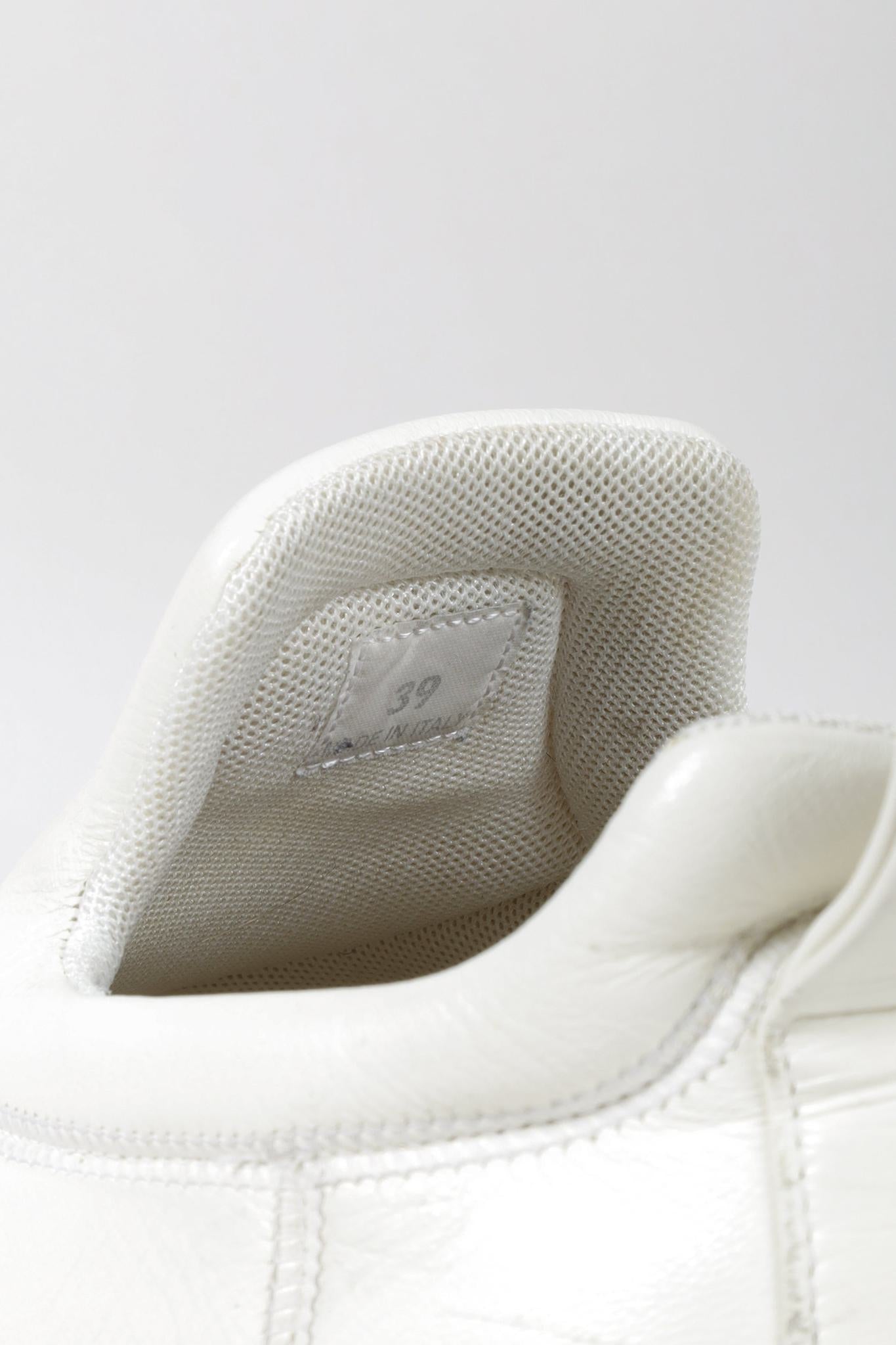 Celine White Leather Slip-On Sneakers