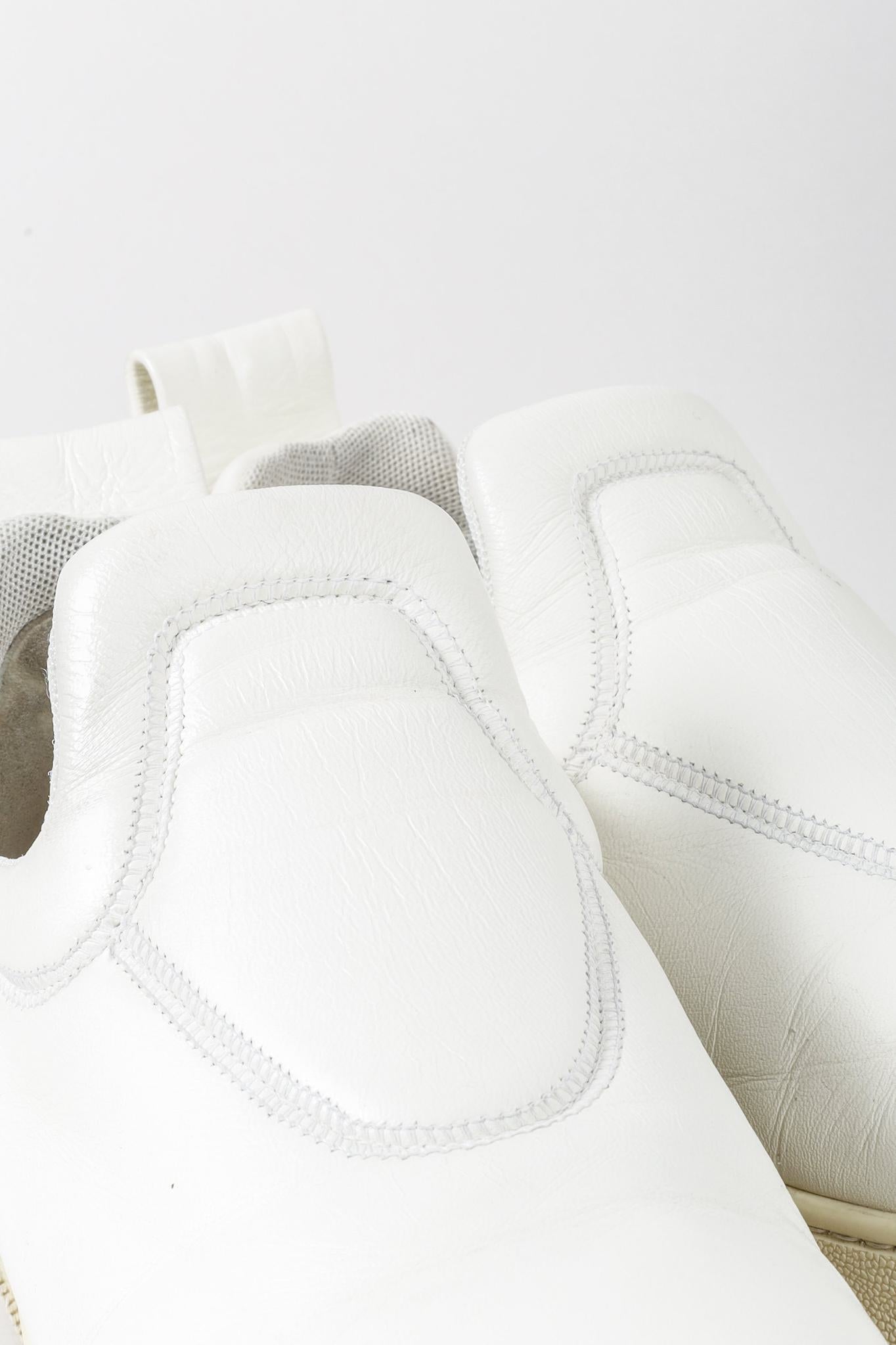Celine White Leather Slip-On Sneakers