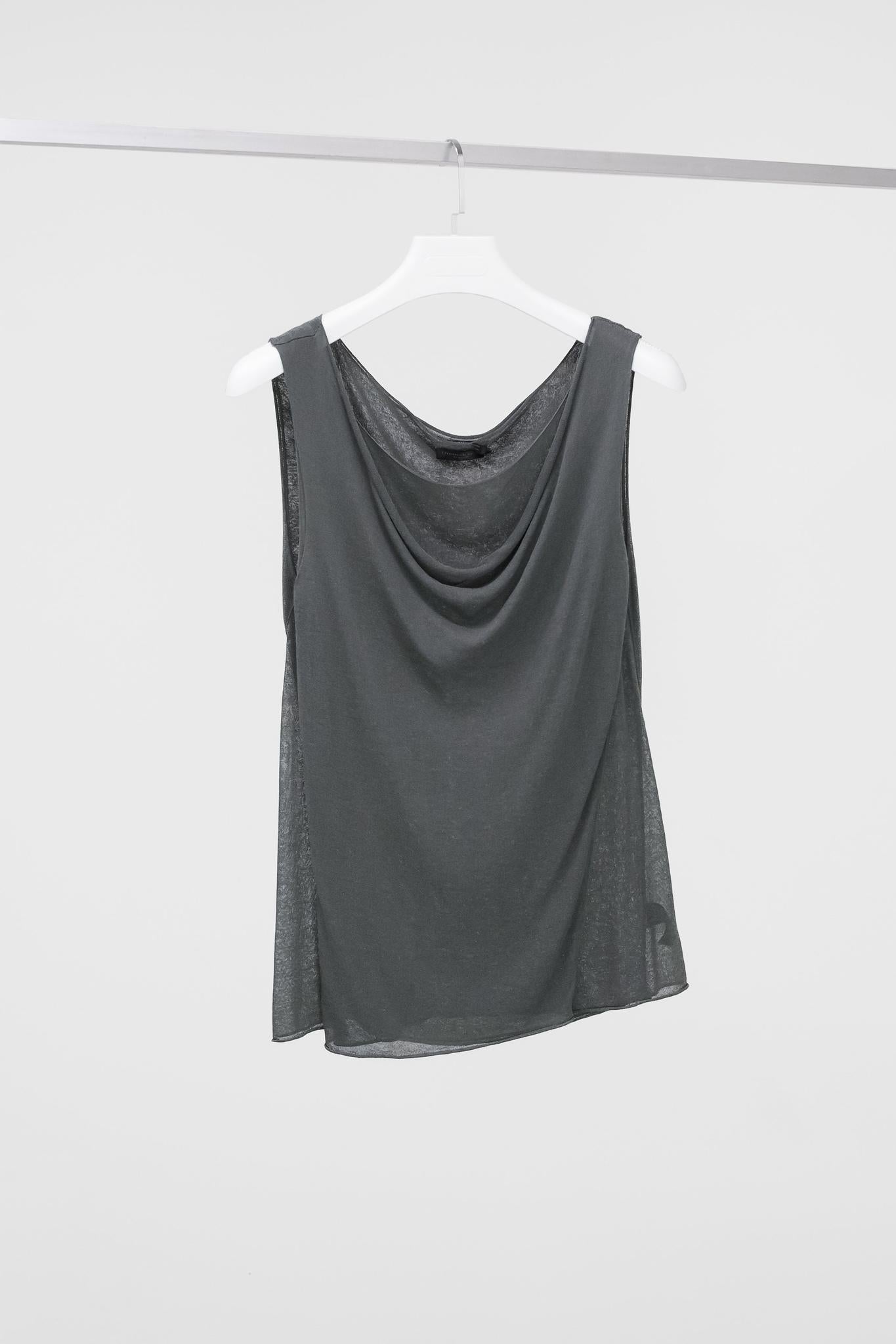 Donna Karan Grey Layered Tank