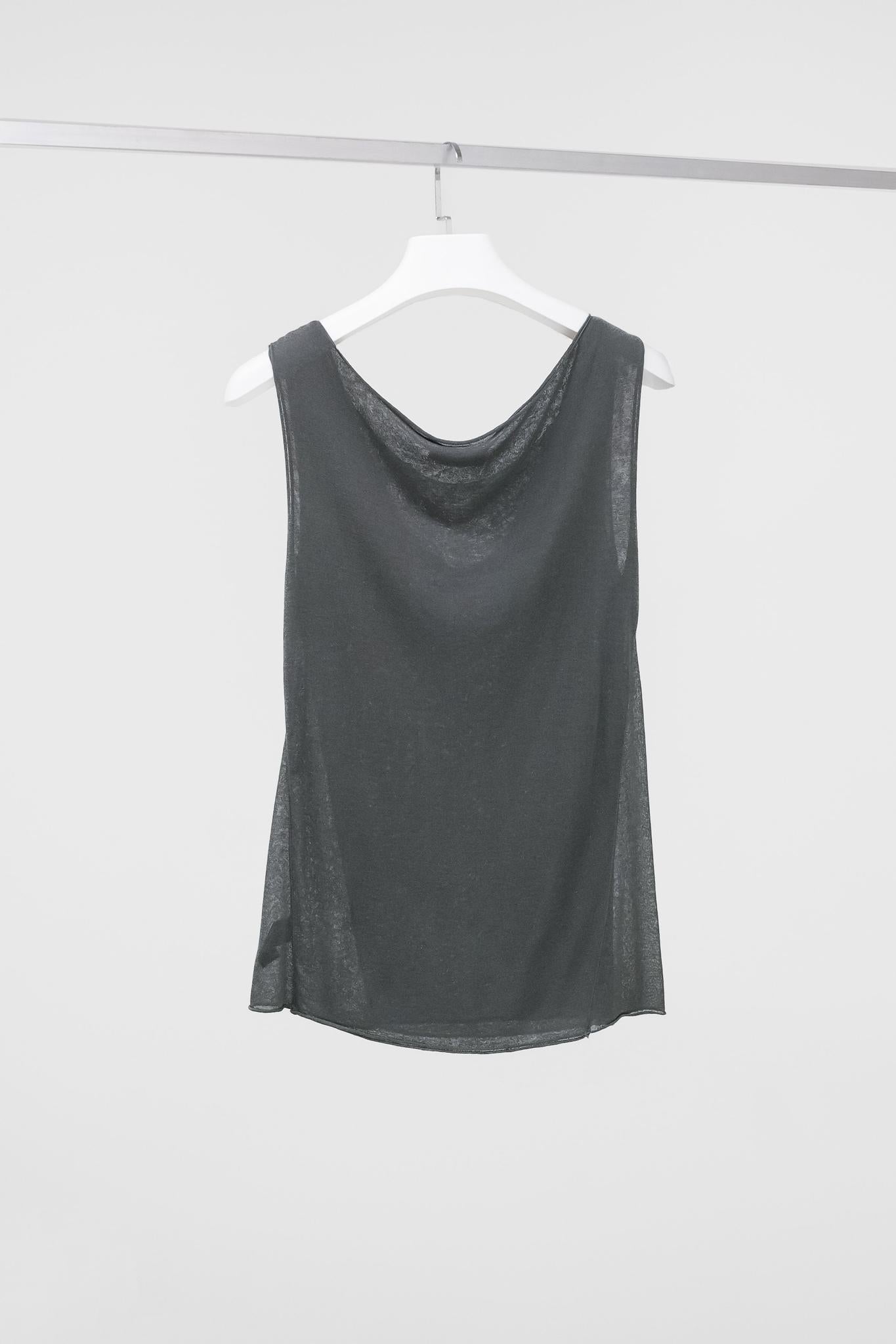 Donna Karan Grey Layered Tank