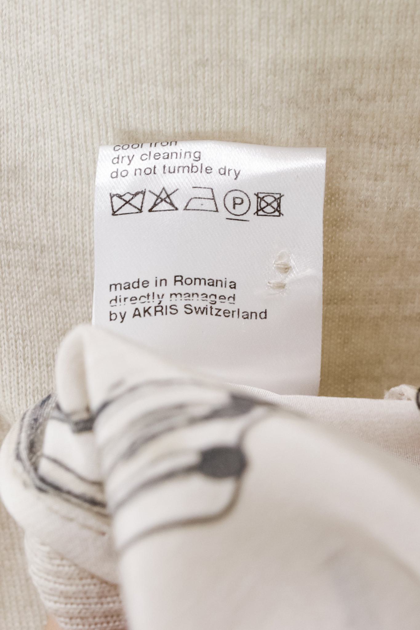 Akris Punto AW/15 Abstract Floral-Print Wool and Silk Beige Cardigan