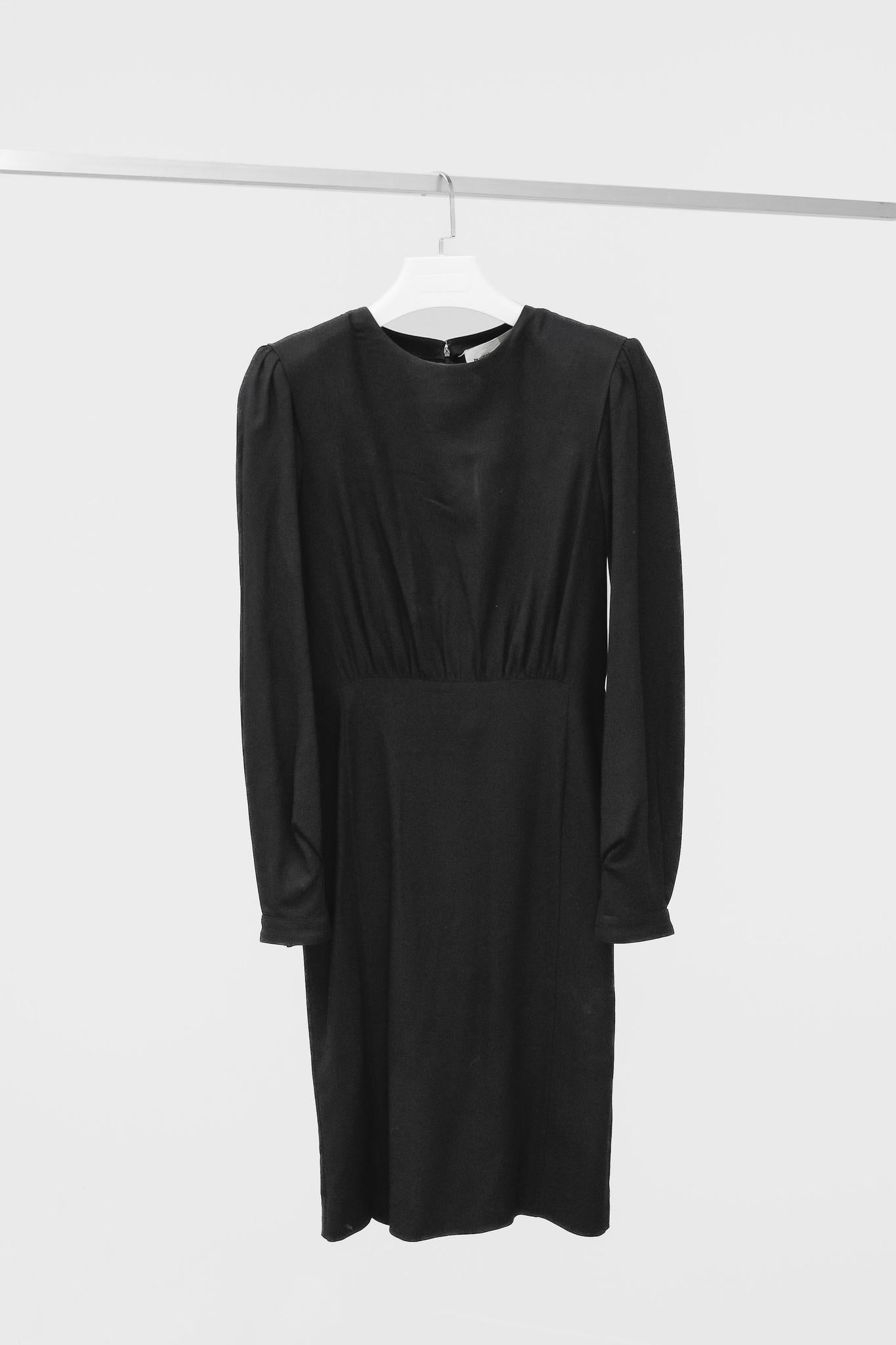 Hussein Chalayan AW/10 Runway Black Wool-Blend Long-Sleeve Dress