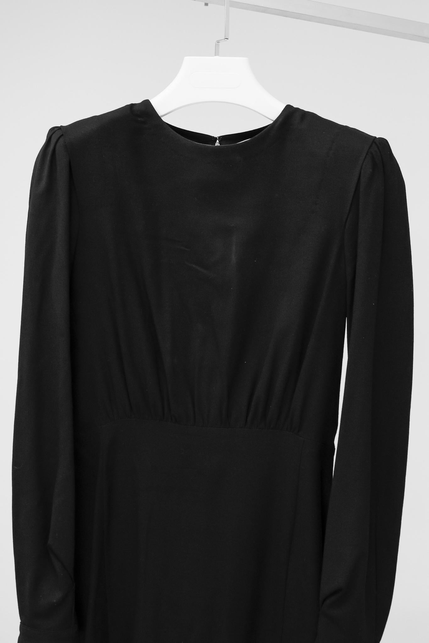 Hussein Chalayan AW/10 Runway Black Wool-Blend Long-Sleeve Dress