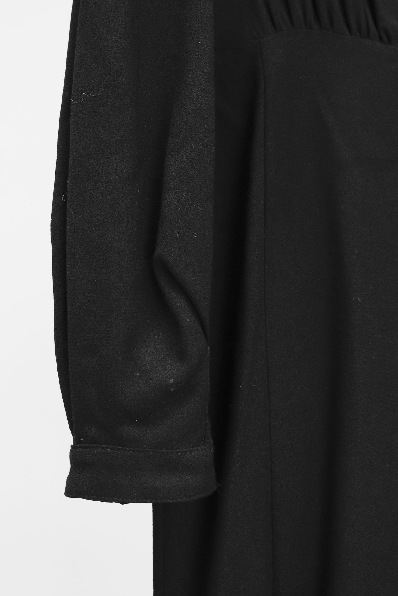 Hussein Chalayan AW/10 Runway Black Wool-Blend Long-Sleeve Dress
