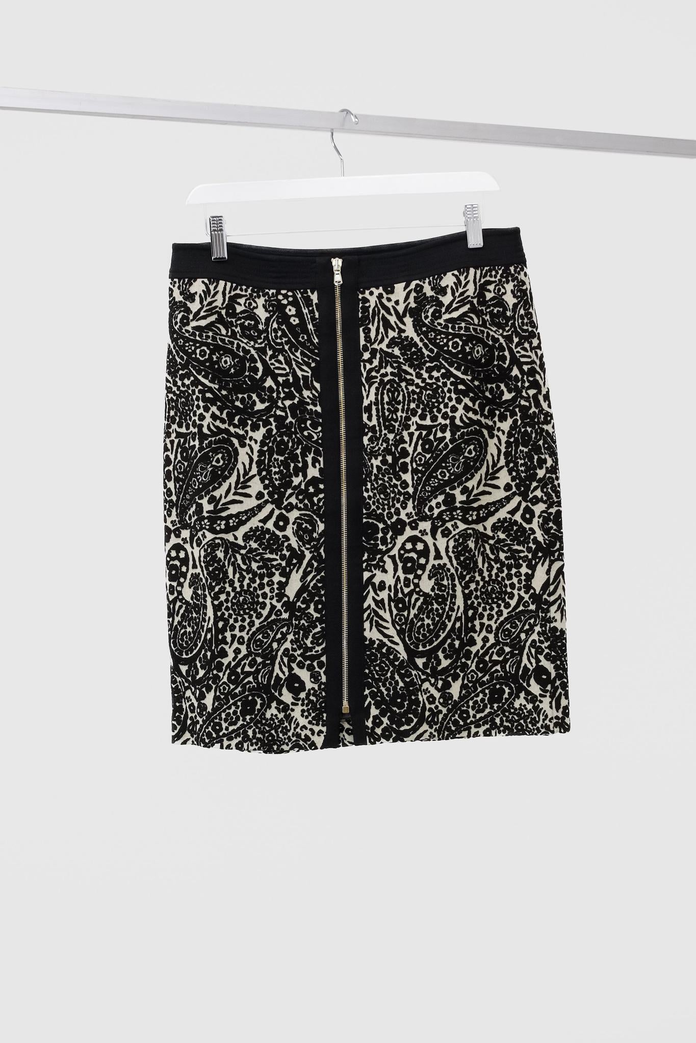 Etro Paisley Zipper Skirt