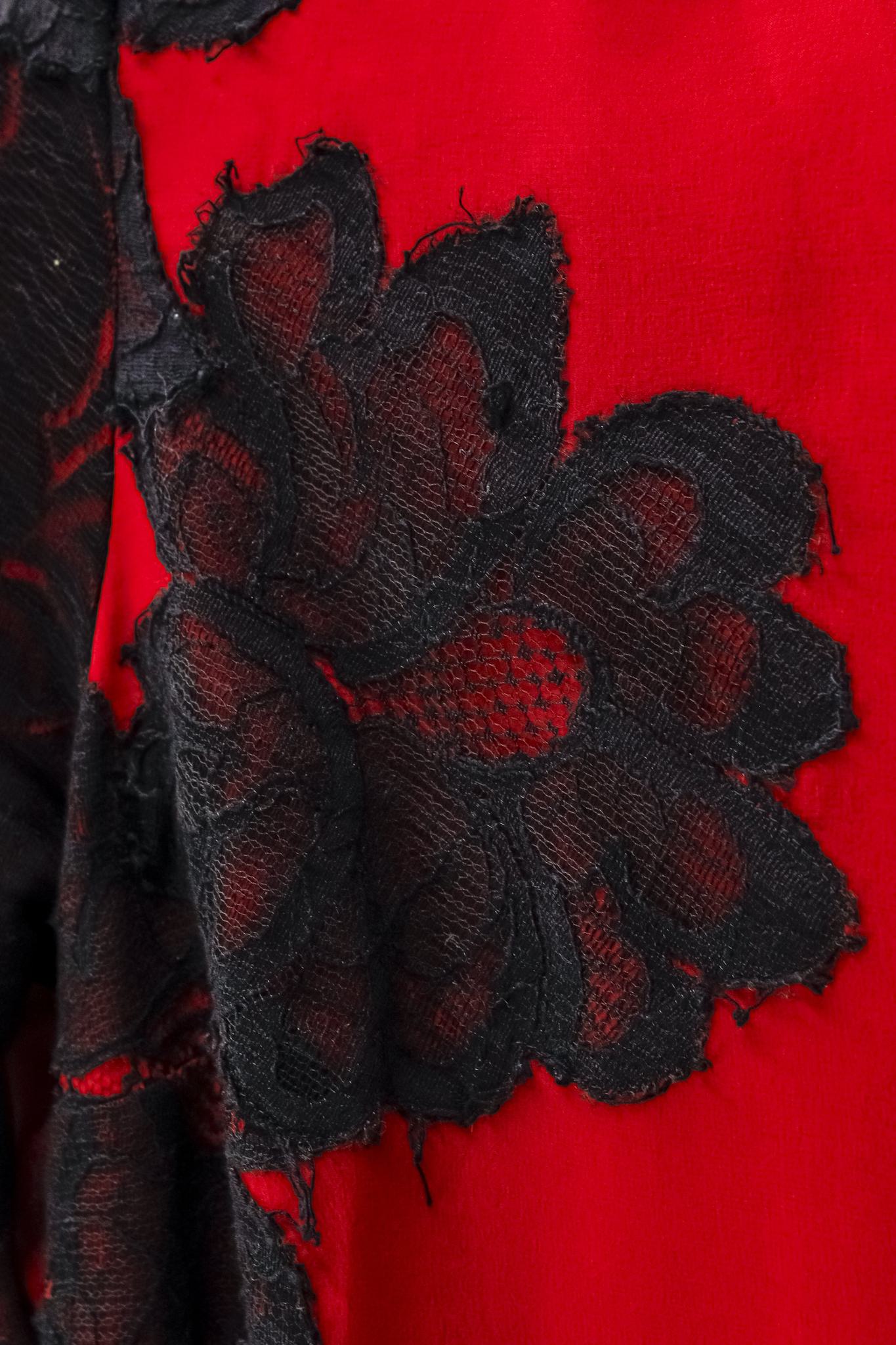 Lanvin AW/12 "Les 10 Ans" Red Floral Lace Applique Sheath Dress