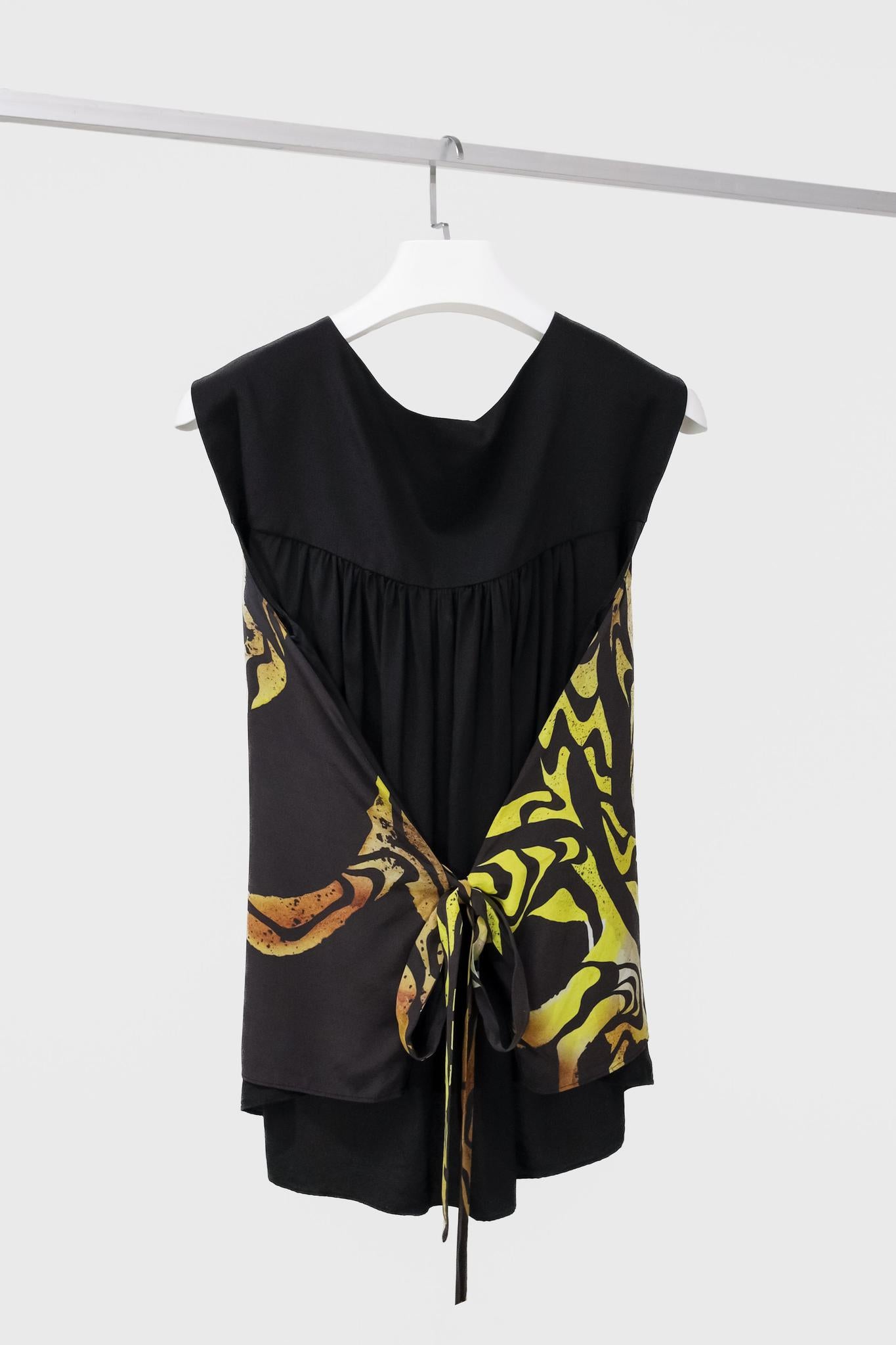 Proenza Schouler Sleeveless Abstract Print Silk Top