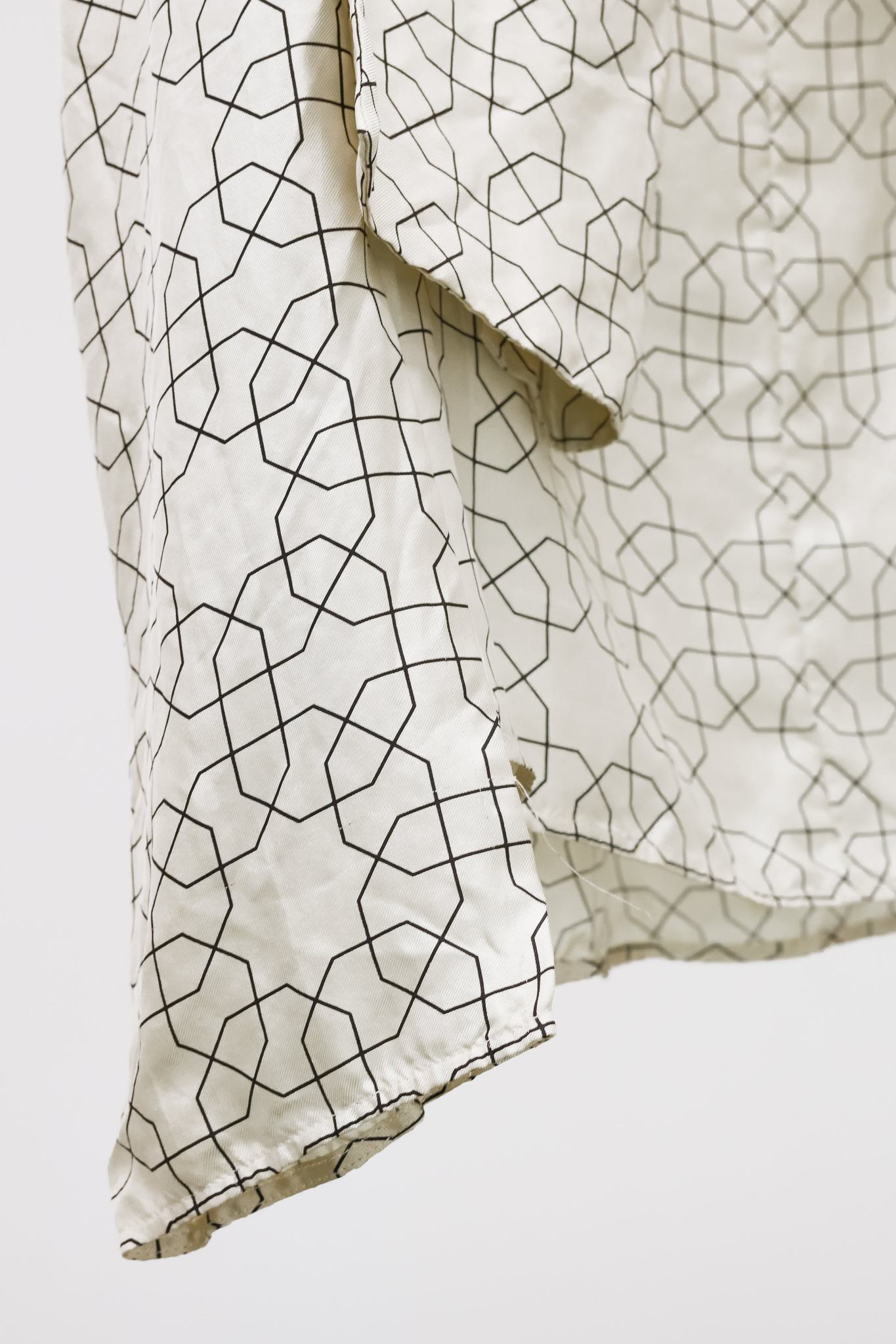 Marni AW/11 Geometric Print Tie Neck Blouse