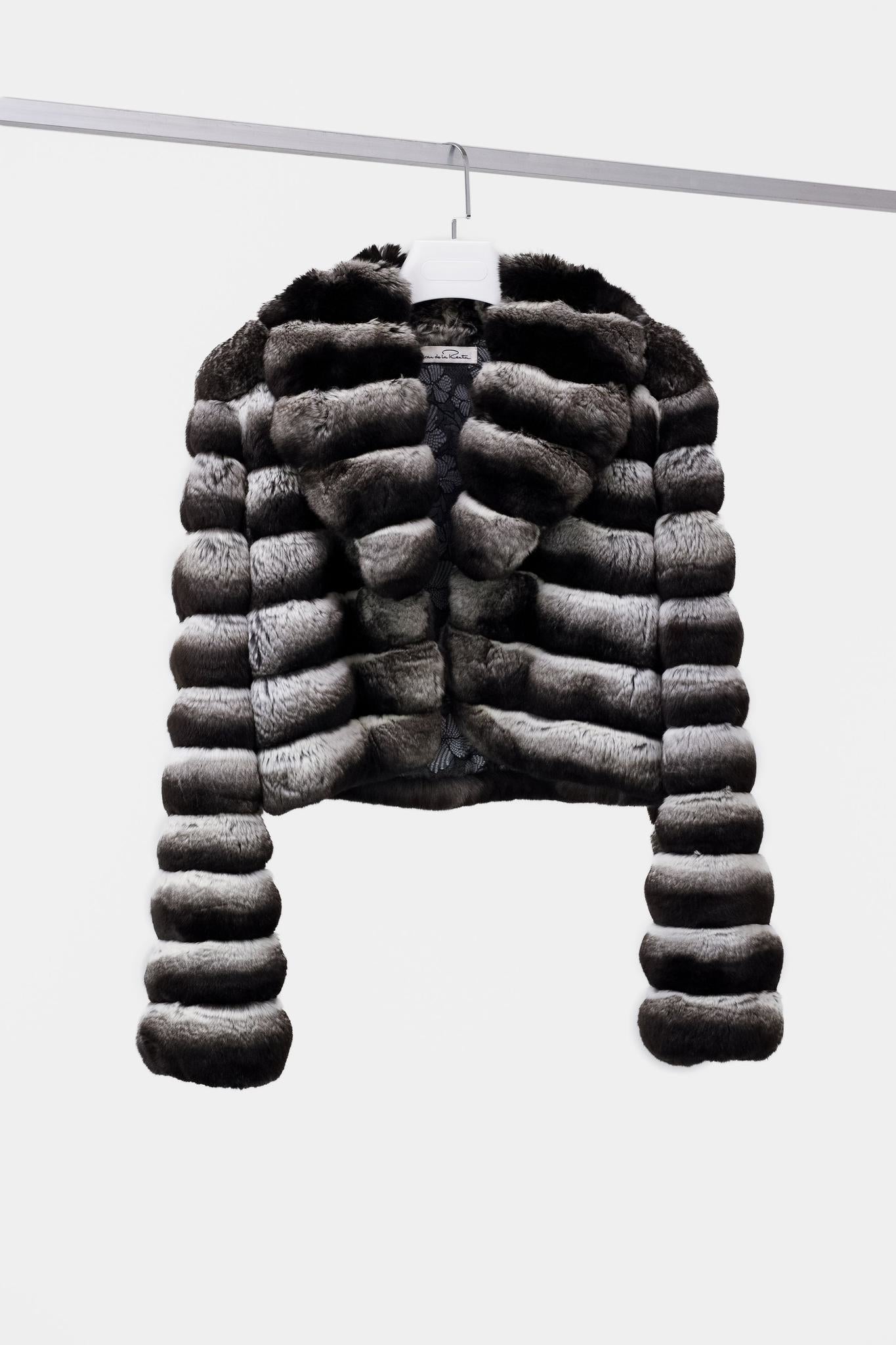 Oscar de la Renta Blue Chinchilla Fur