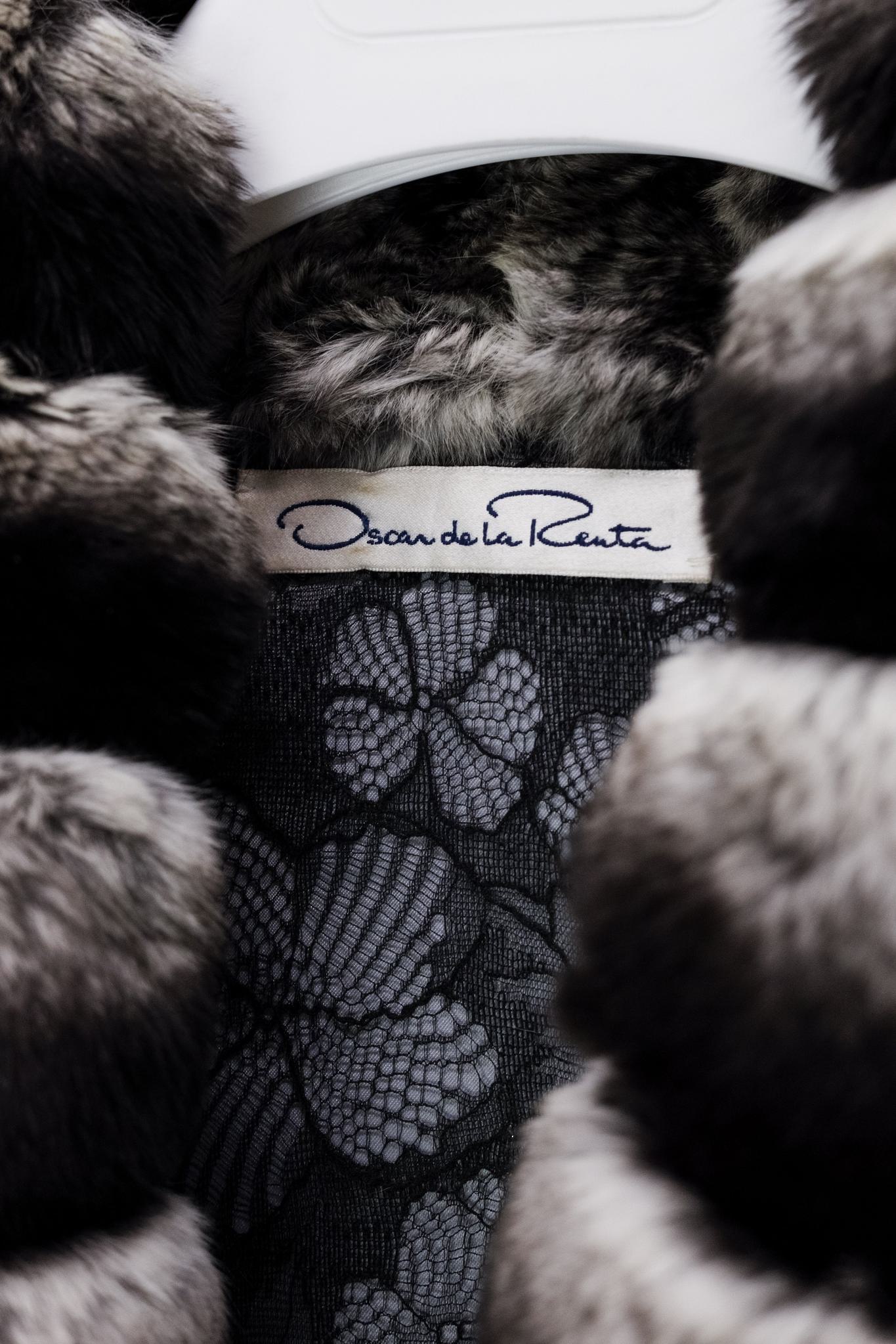 Oscar de la Renta Blue Chinchilla Fur