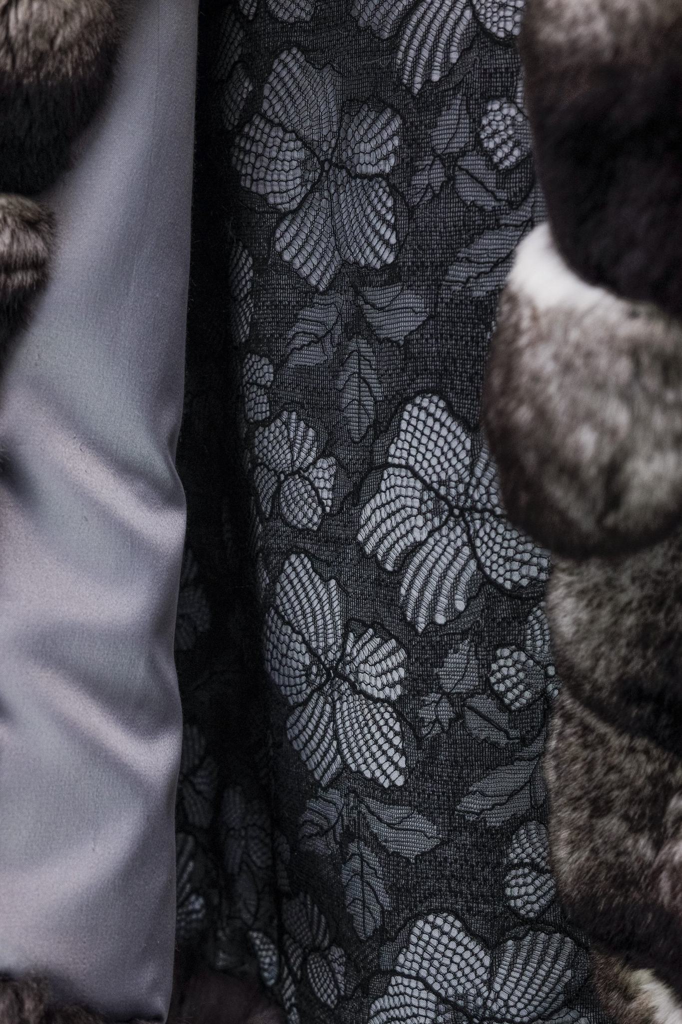 Oscar de la Renta Blue Chinchilla Fur
