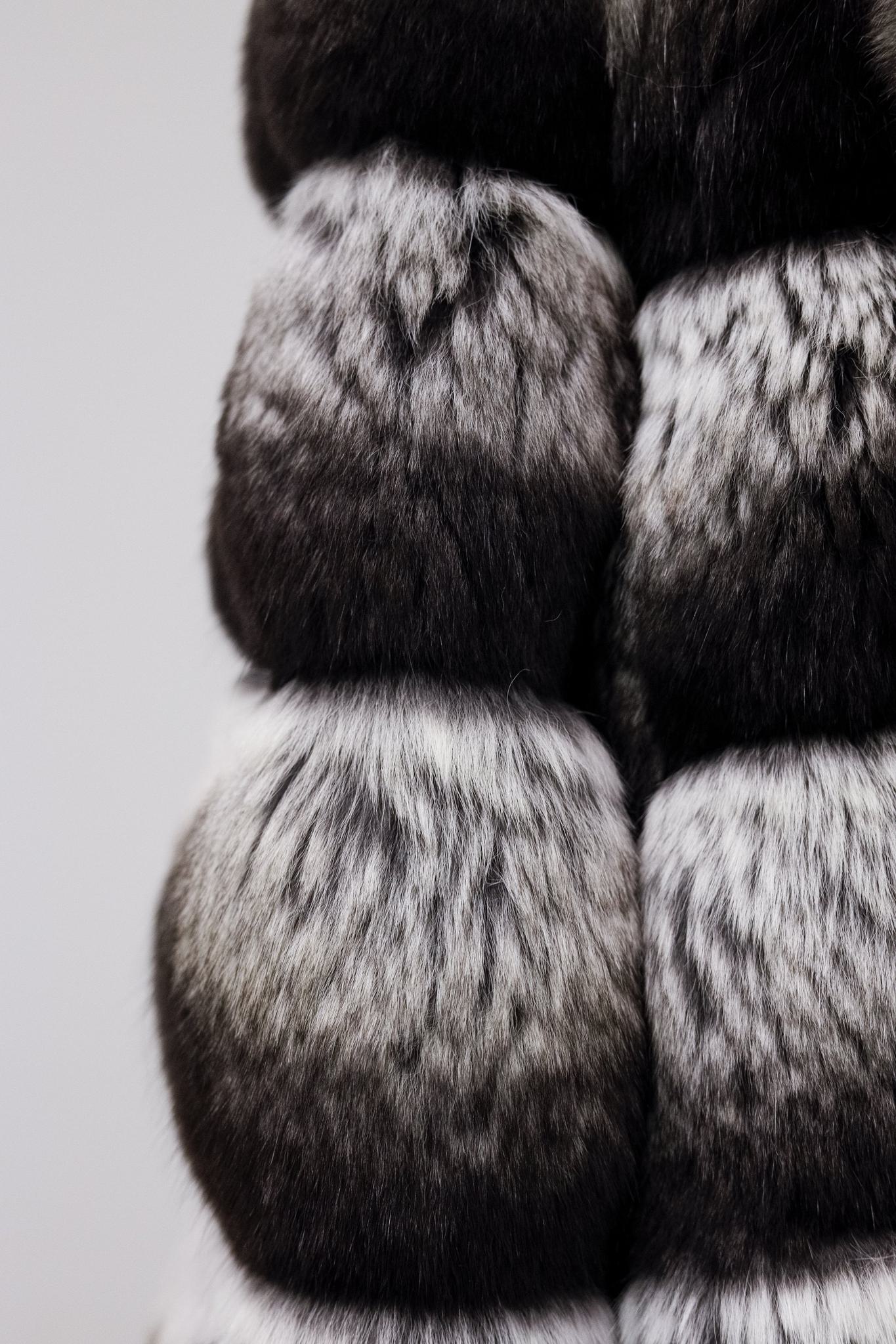 Oscar de la Renta Blue Chinchilla Fur