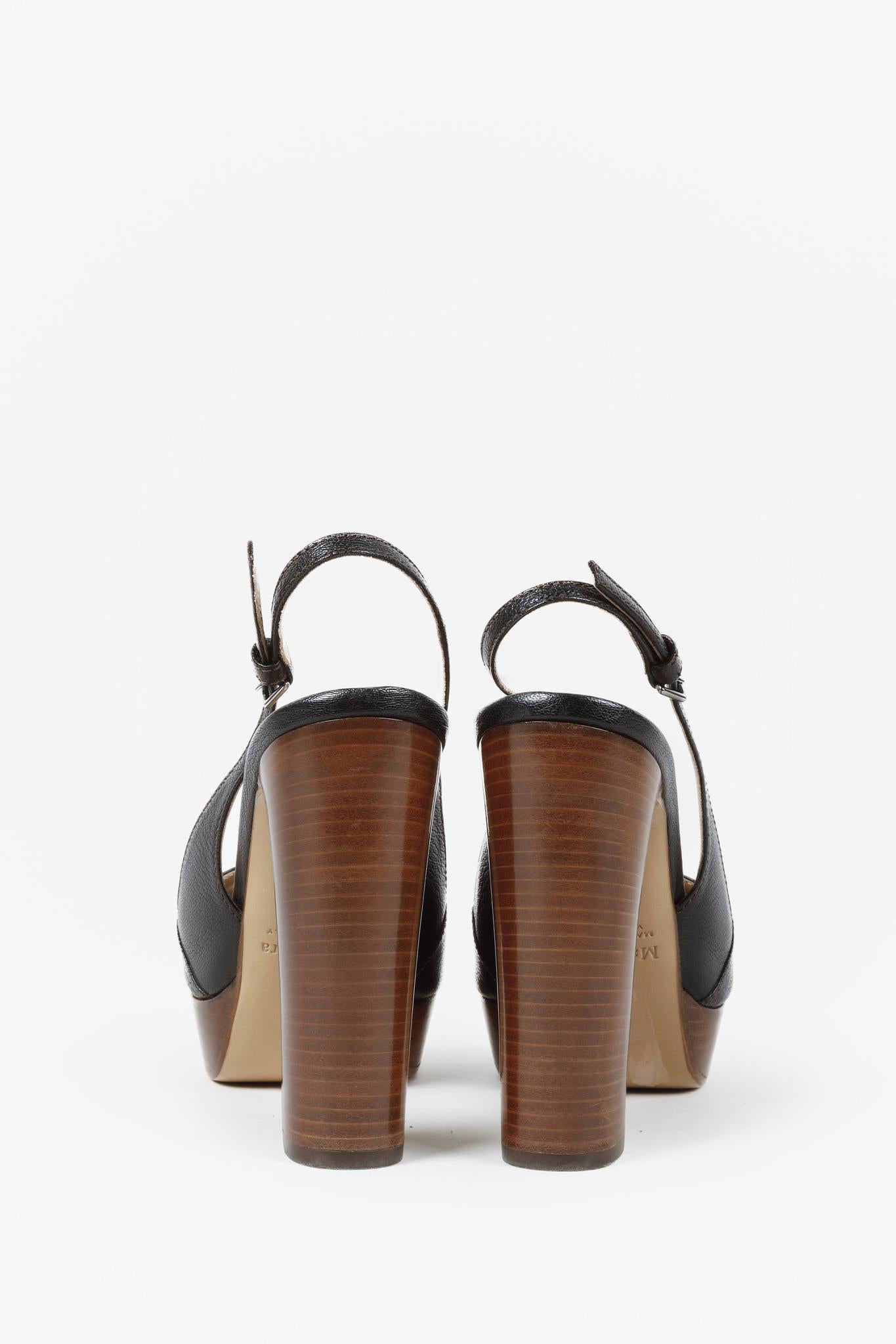 Max Mara Black Platform Heels