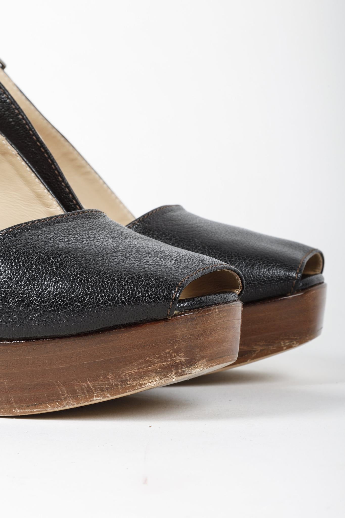 Max Mara Black Platform Heels