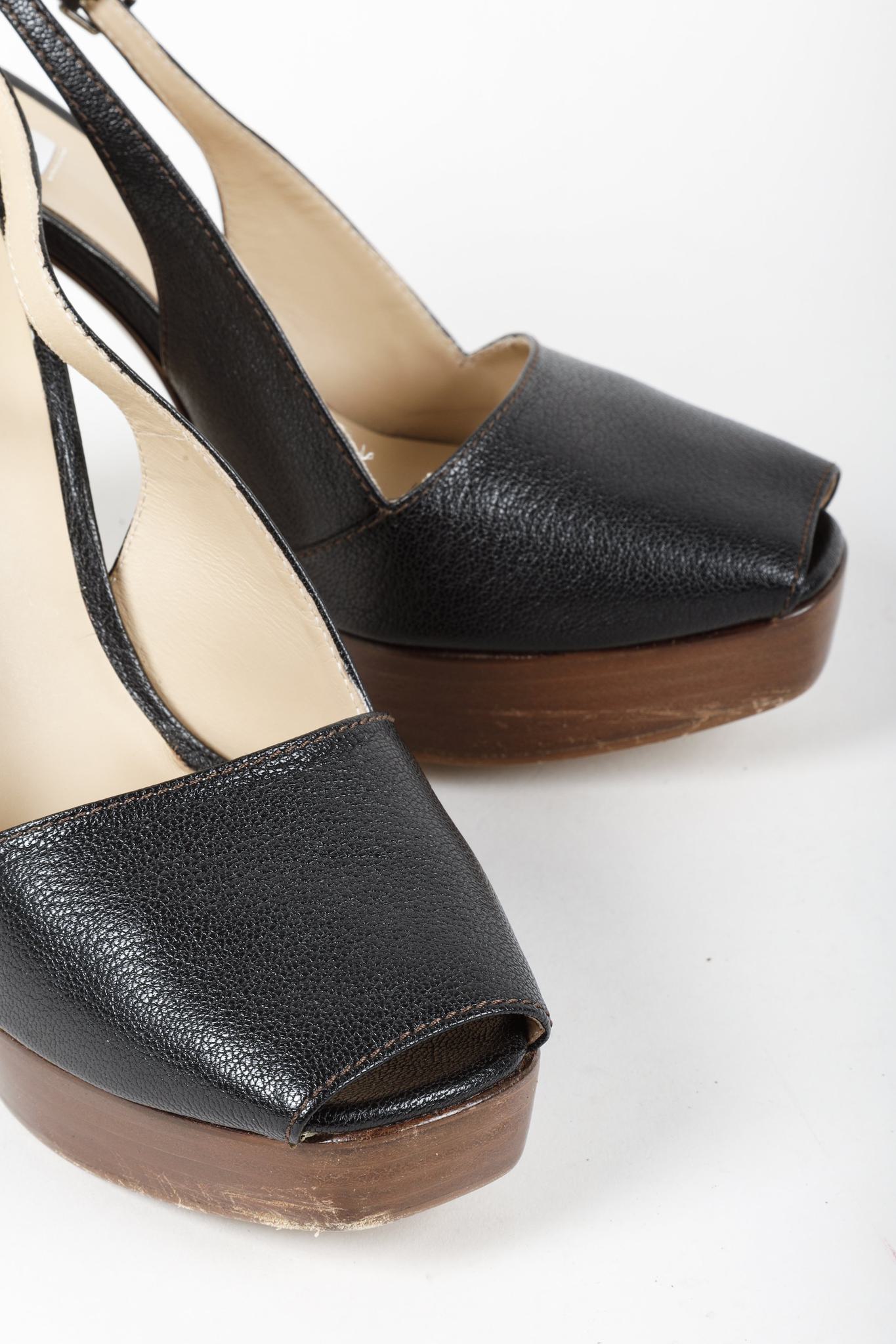 Max Mara Black Platform Heels