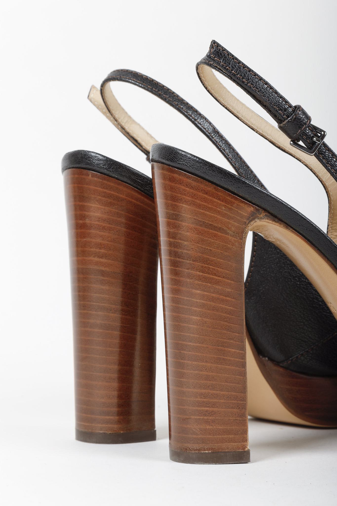 Max Mara Black Platform Heels