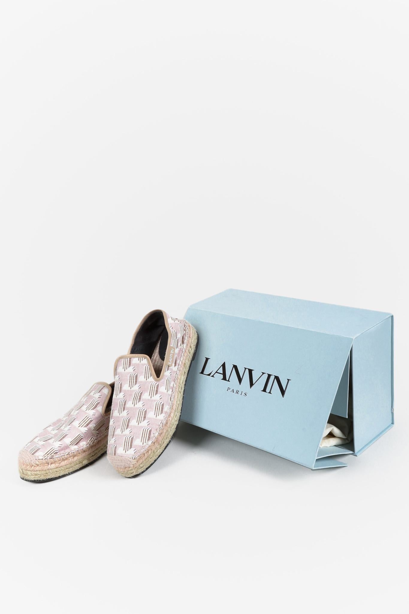 Lanvin Pink Monogram Espadrilles