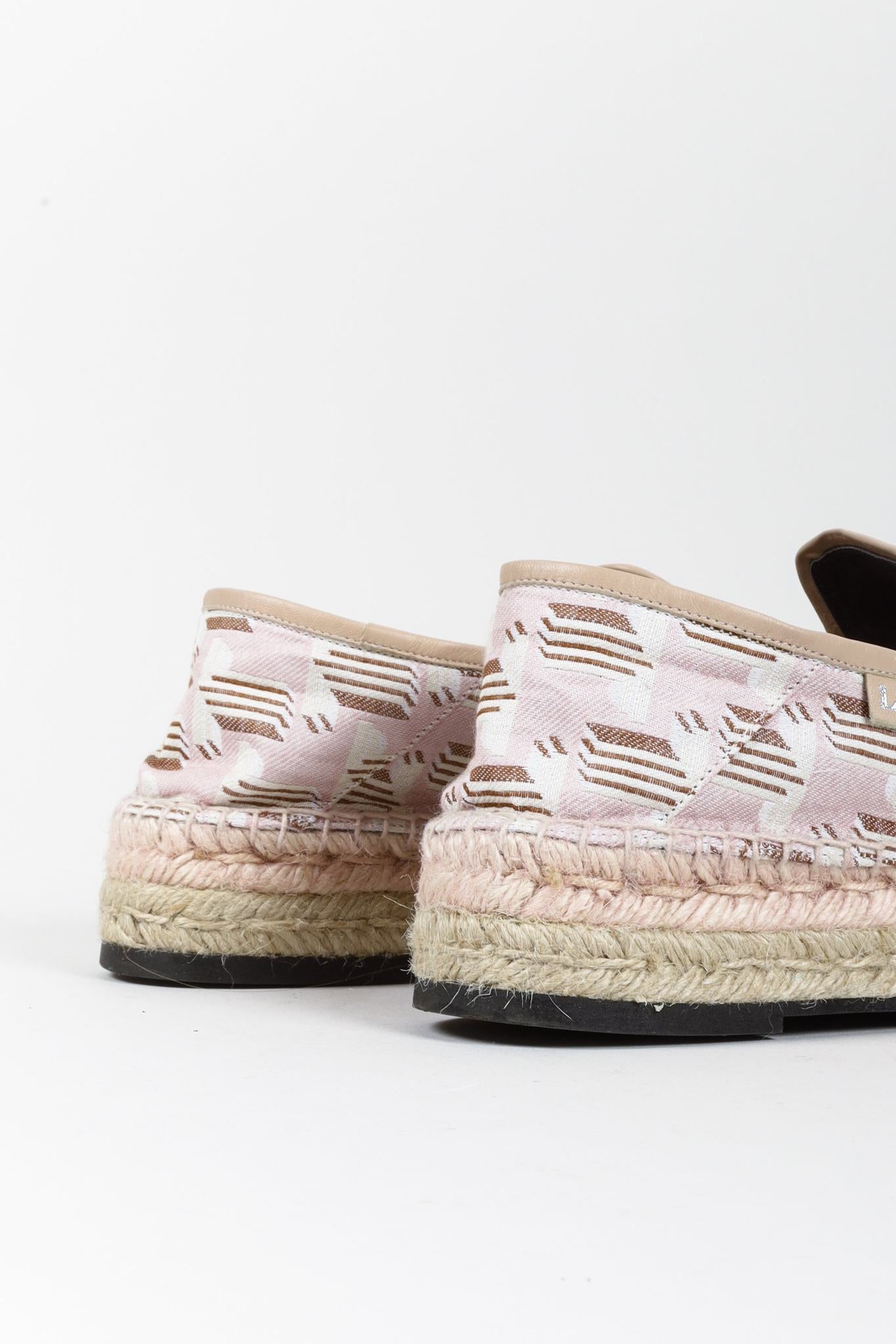 Lanvin Pink Monogram Espadrilles