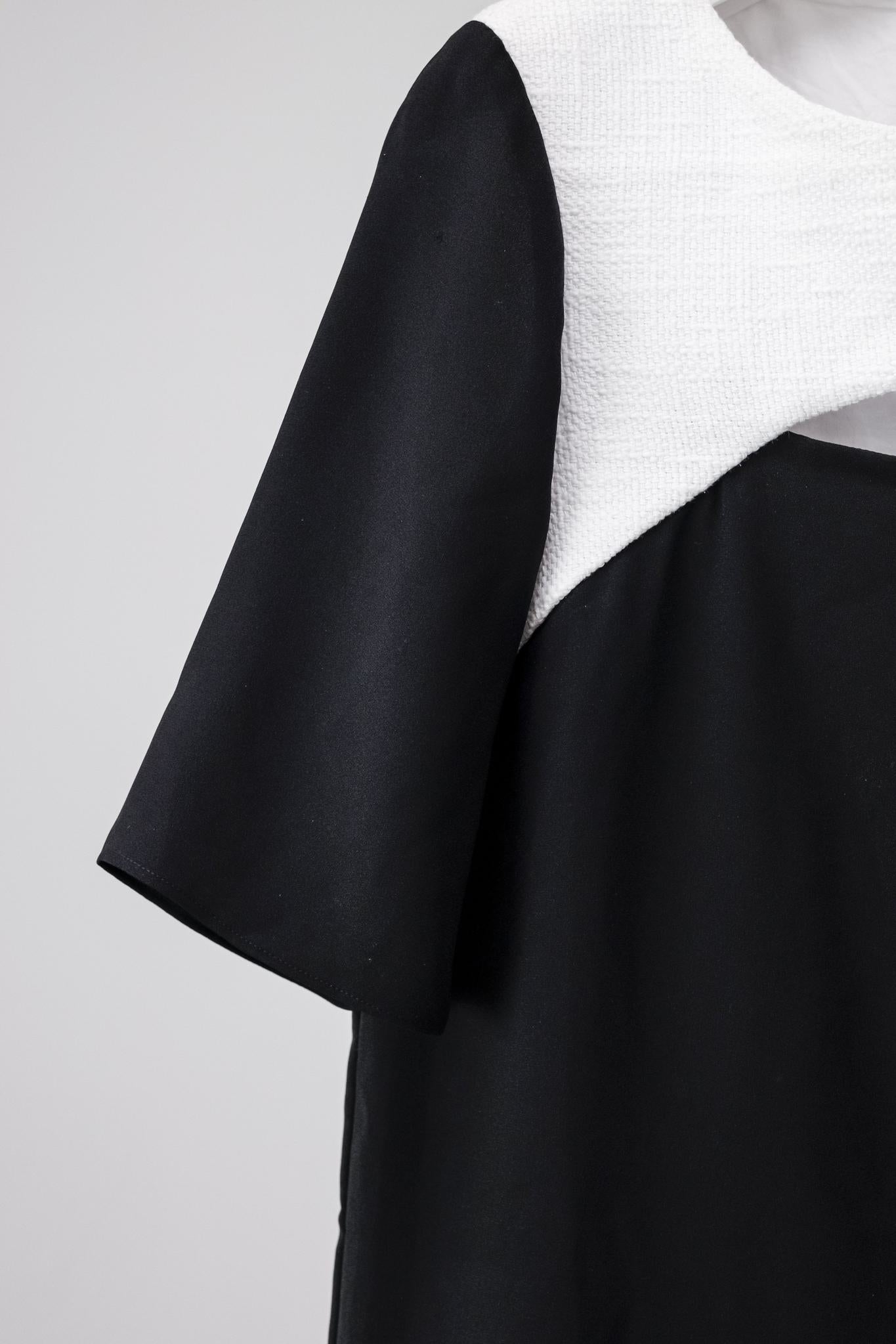 Tibi Alexa Two-Tone Peekaboo Shift Dress